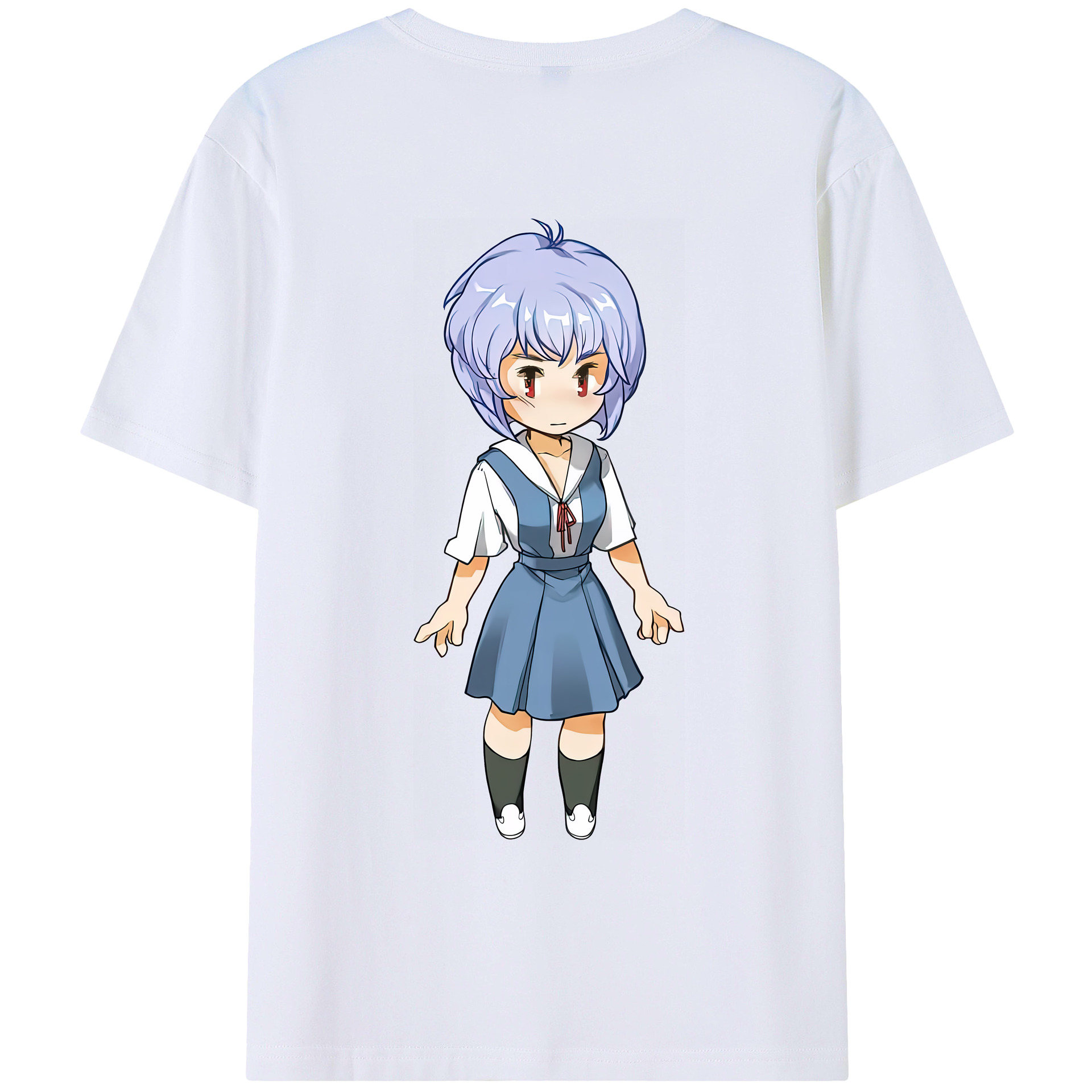 （画像用） EVA 新世紀エヴァンゲリオン 綿100％ メンズ半袖Tシャツ（バックプリント） 通気性