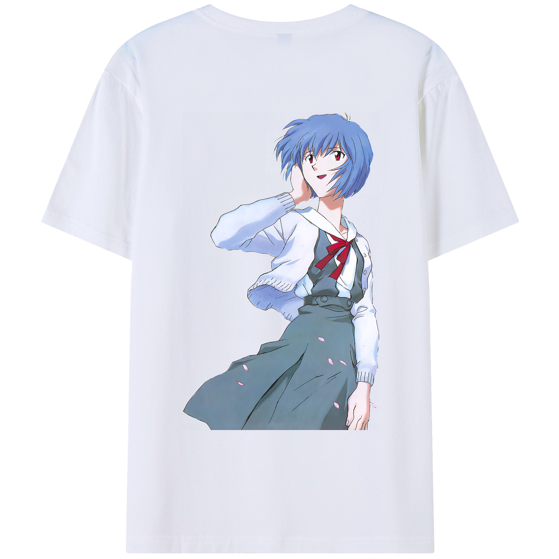 （画像用） EVA 新世紀エヴァンゲリオン 綿100％ メンズ半袖Tシャツ（バックプリント） 通気性