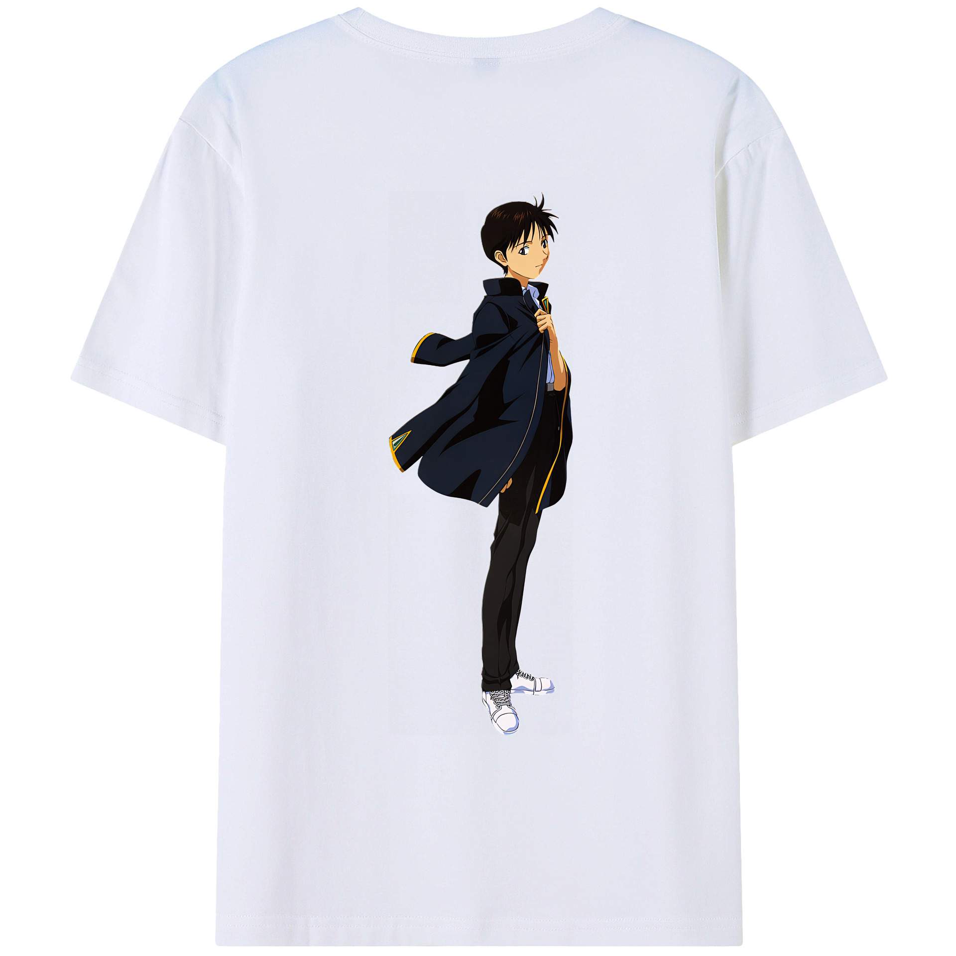 （画像用） EVA 新世紀エヴァンゲリオン 綿100％ メンズ半袖Tシャツ（バックプリント） 通気性