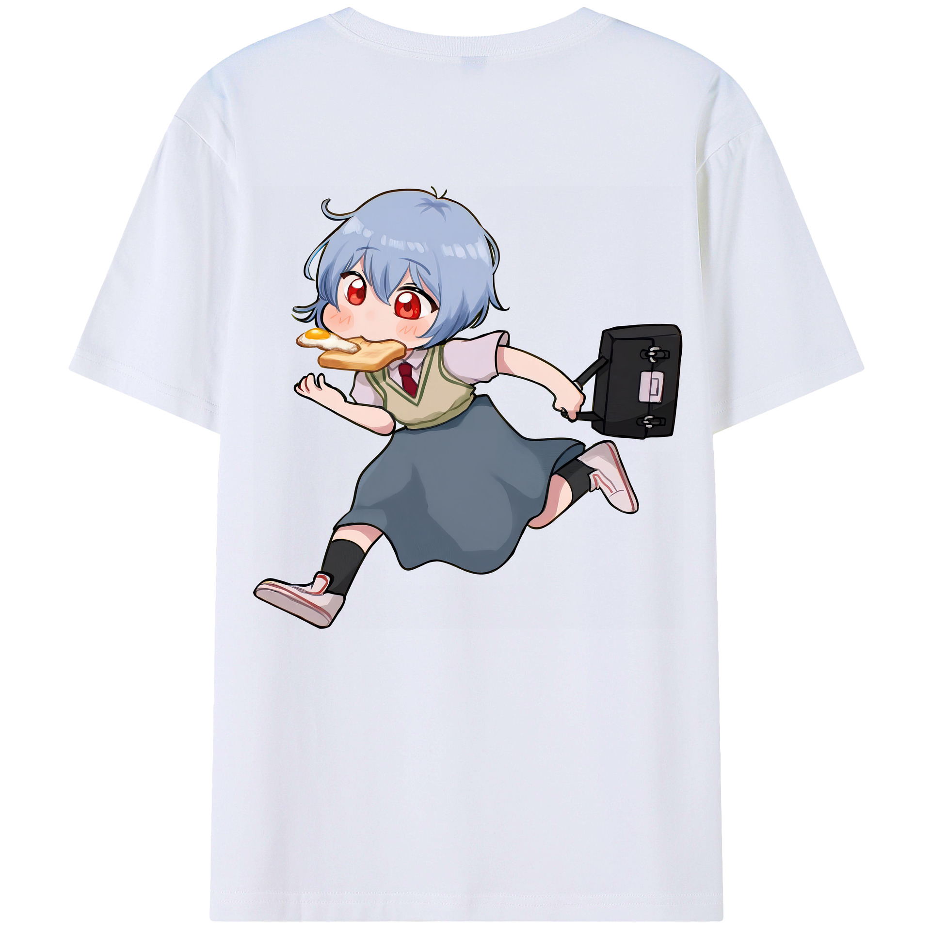 （画像用） EVA 新世紀エヴァンゲリオン 綿100％ メンズ半袖Tシャツ（バックプリント） 通気性
