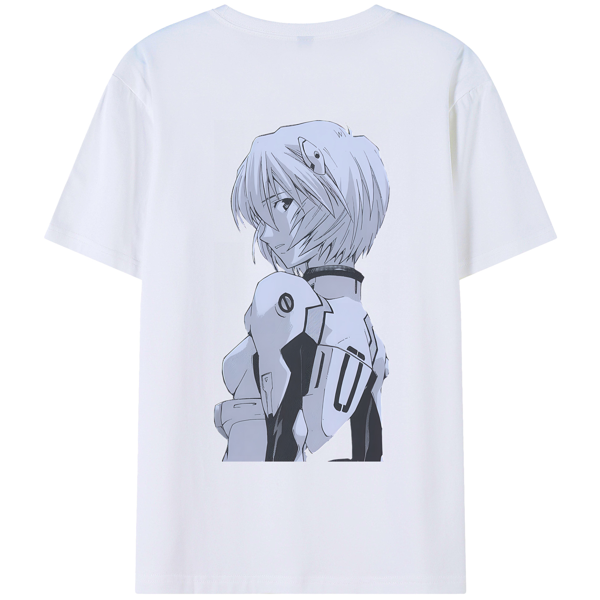 （画像用） EVA 新世紀エヴァンゲリオン 綿100％ メンズ半袖Tシャツ（バックプリント） 通気性