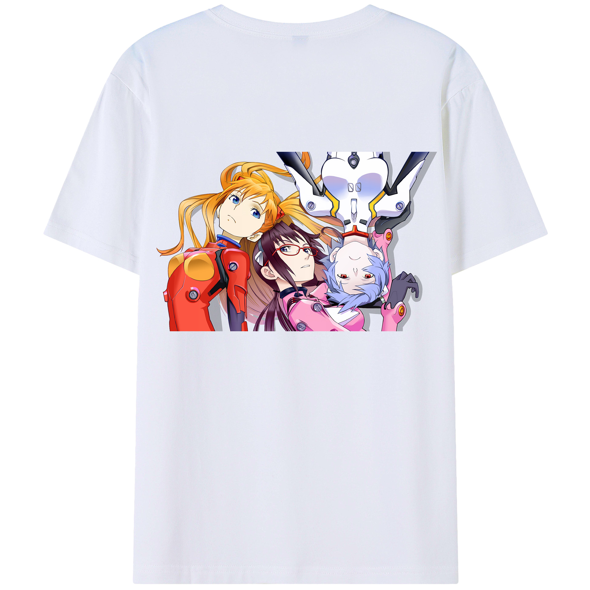 （画像用） EVA 新世紀エヴァンゲリオン 綿100％ メンズ半袖Tシャツ（バックプリント） 通気性