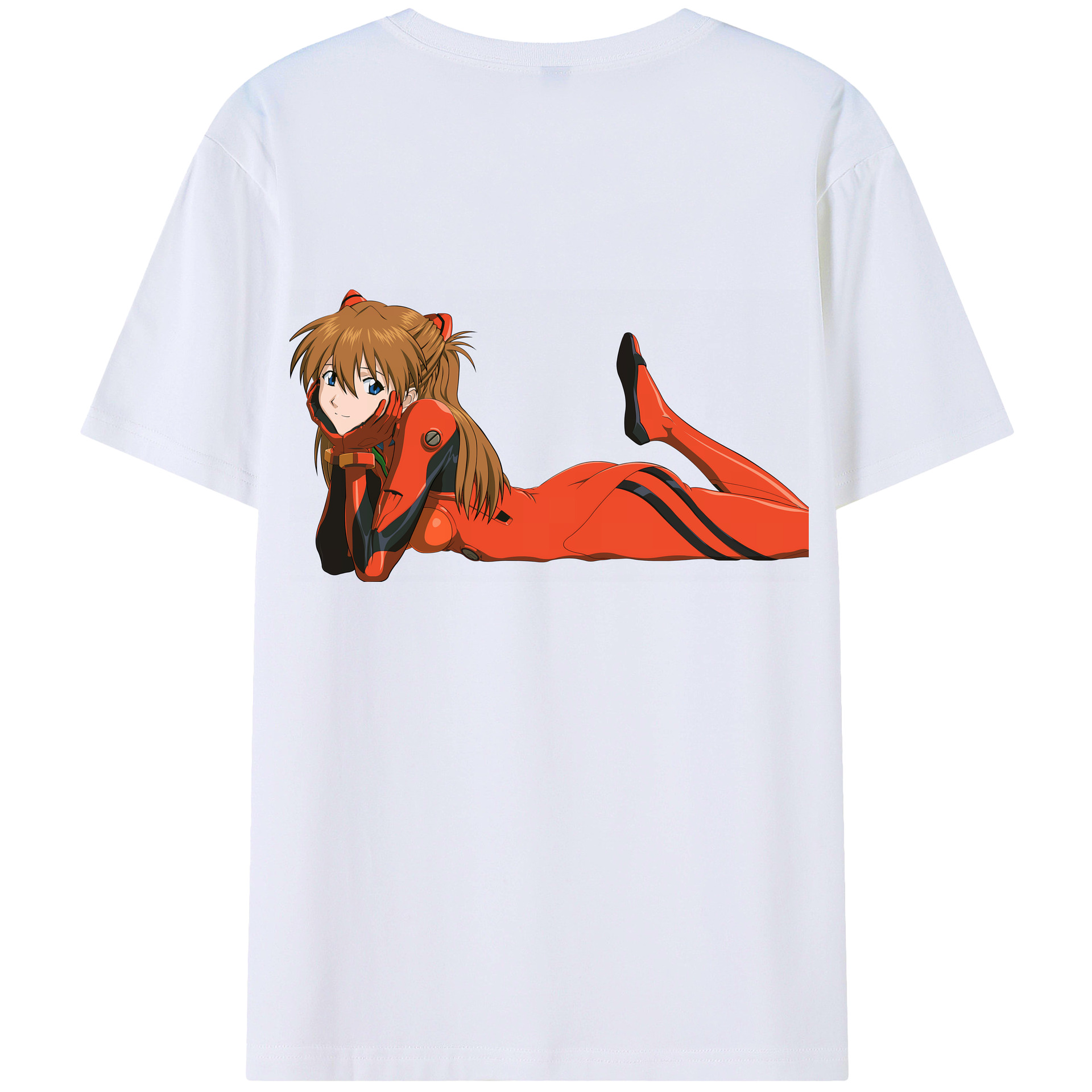 （画像用） EVA 新世紀エヴァンゲリオン 綿100％ メンズ半袖Tシャツ（バックプリント） 通気性