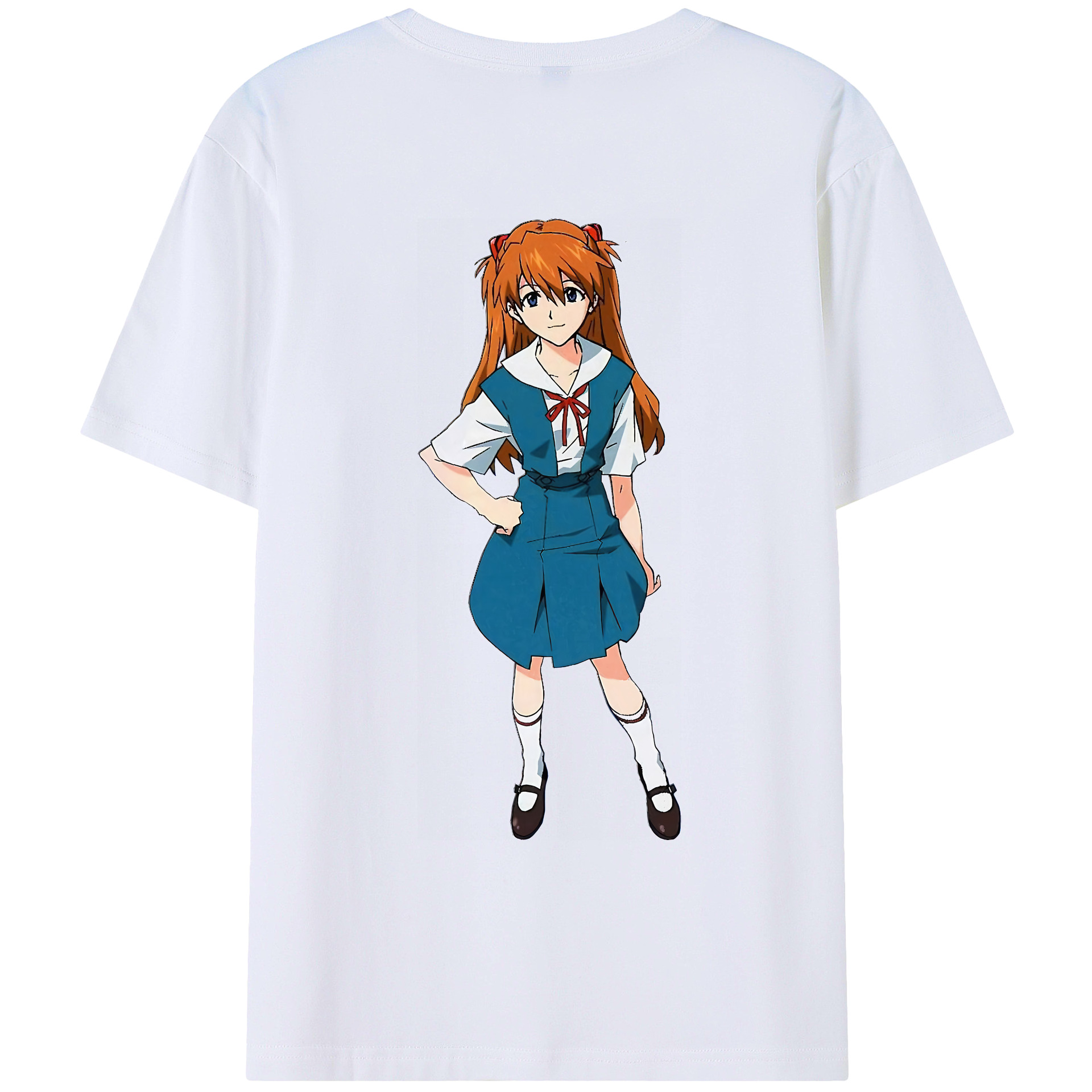 （画像用） EVA 新世紀エヴァンゲリオン 綿100％ メンズ半袖Tシャツ（バックプリント） 通気性