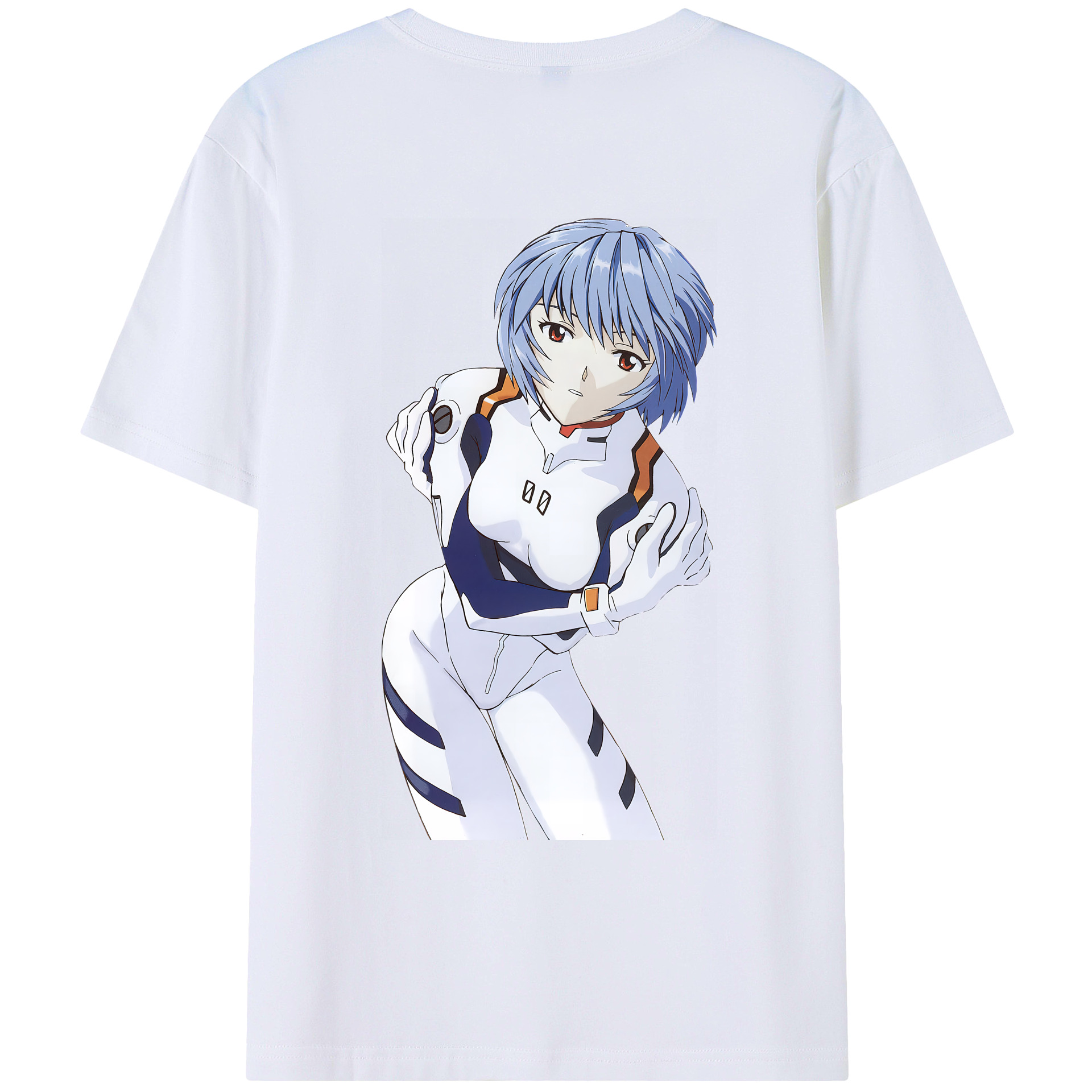 （画像用） EVA 新世紀エヴァンゲリオン 綿100％ メンズ半袖Tシャツ（バックプリント） 通気性