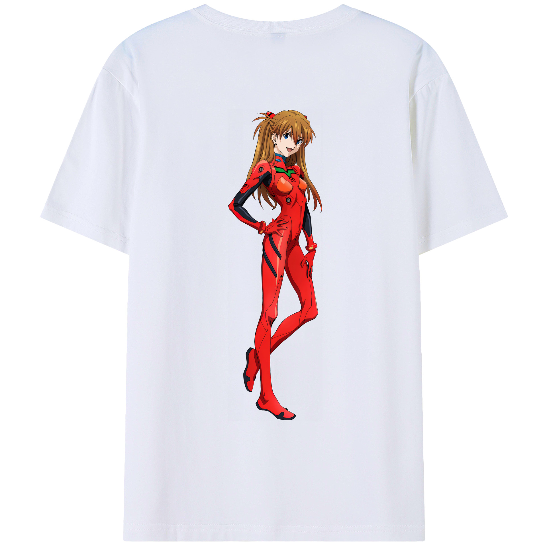 （画像用） EVA 新世紀エヴァンゲリオン 綿100％ メンズ半袖Tシャツ（バックプリント） 通気性