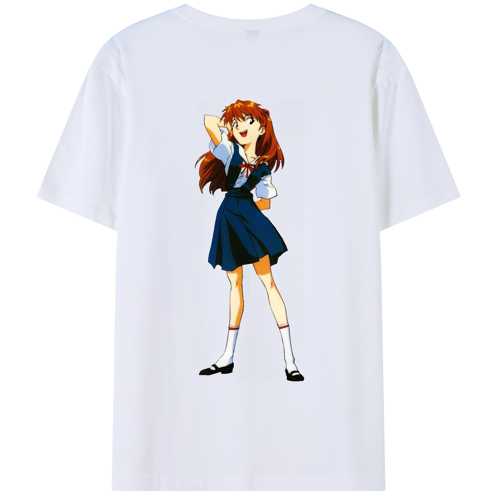 （画像用） EVA 新世紀エヴァンゲリオン 綿100％ メンズ半袖Tシャツ（バックプリント） 通気性