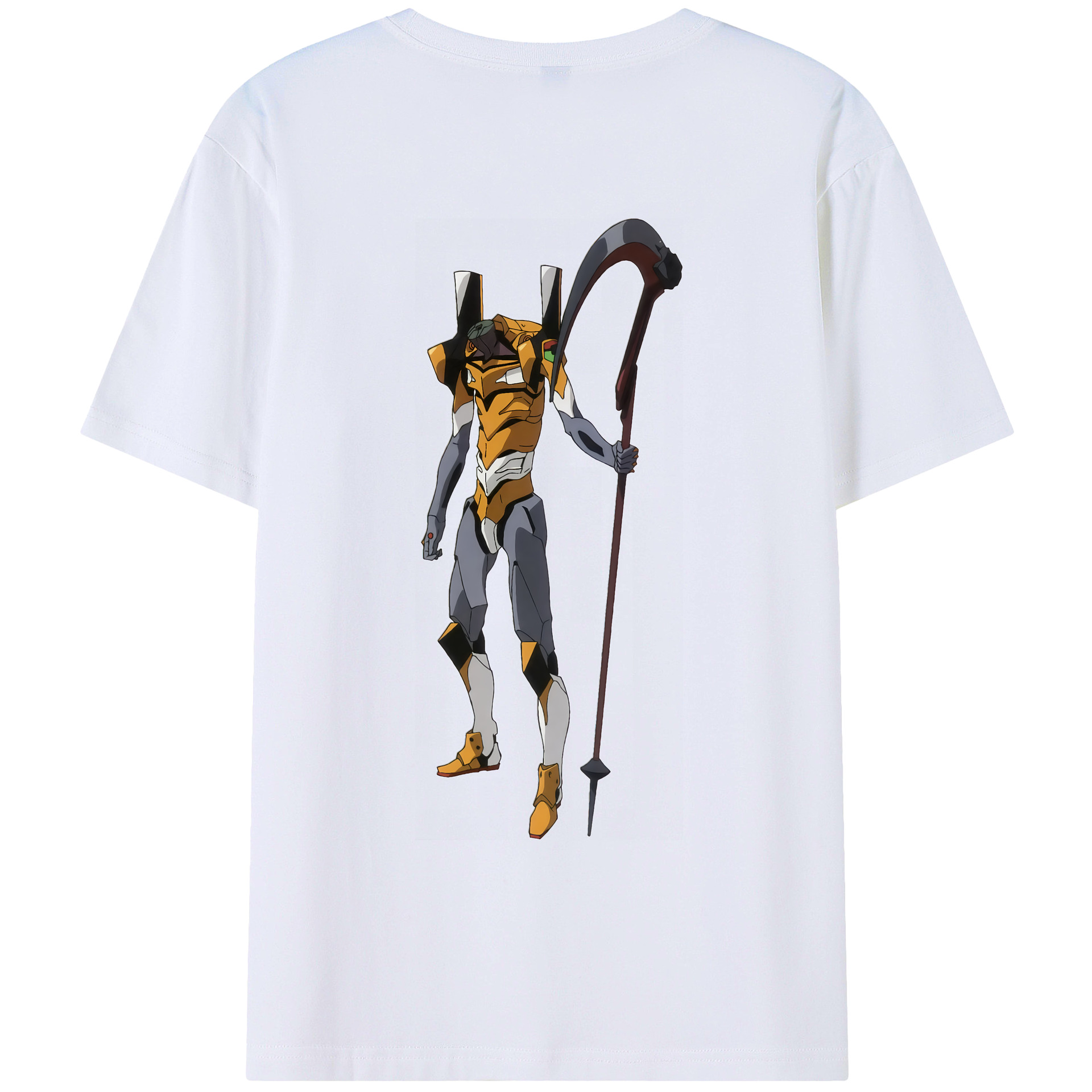 （画像用） EVA 新世紀エヴァンゲリオン 綿100％ メンズ半袖Tシャツ（バックプリント） 通気性