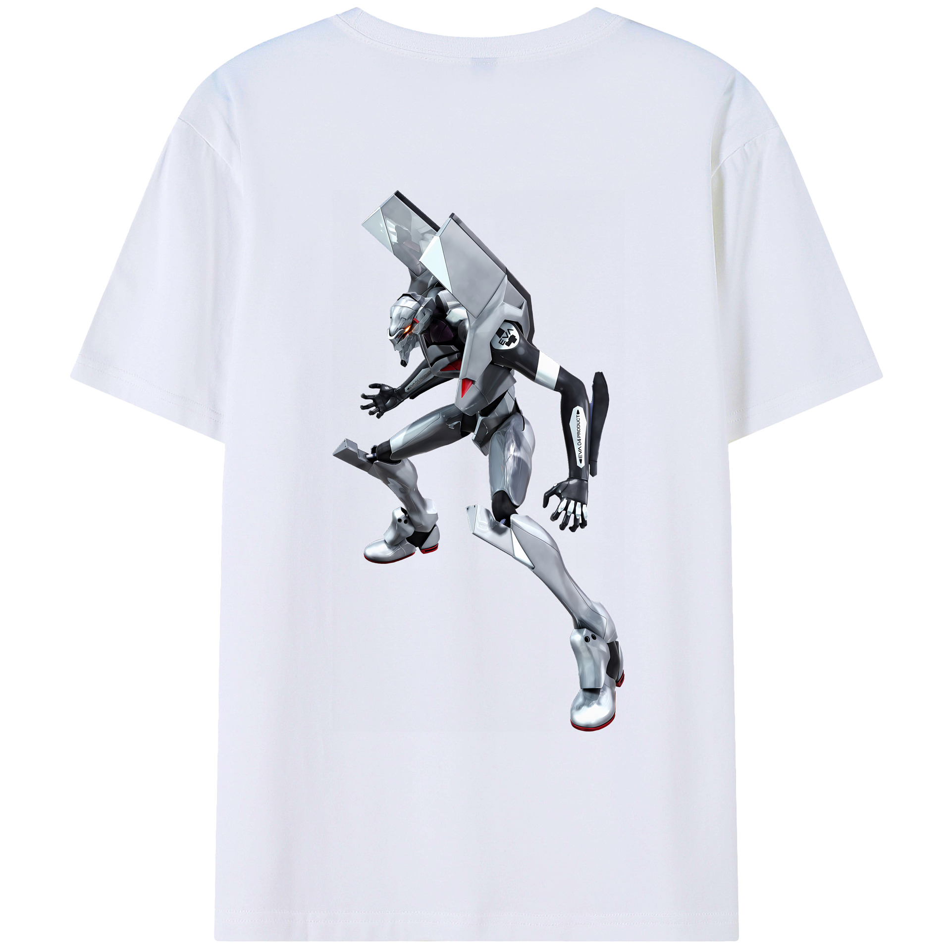 （画像用） EVA 新世紀エヴァンゲリオン 綿100％ メンズ半袖Tシャツ（バックプリント） 通気性