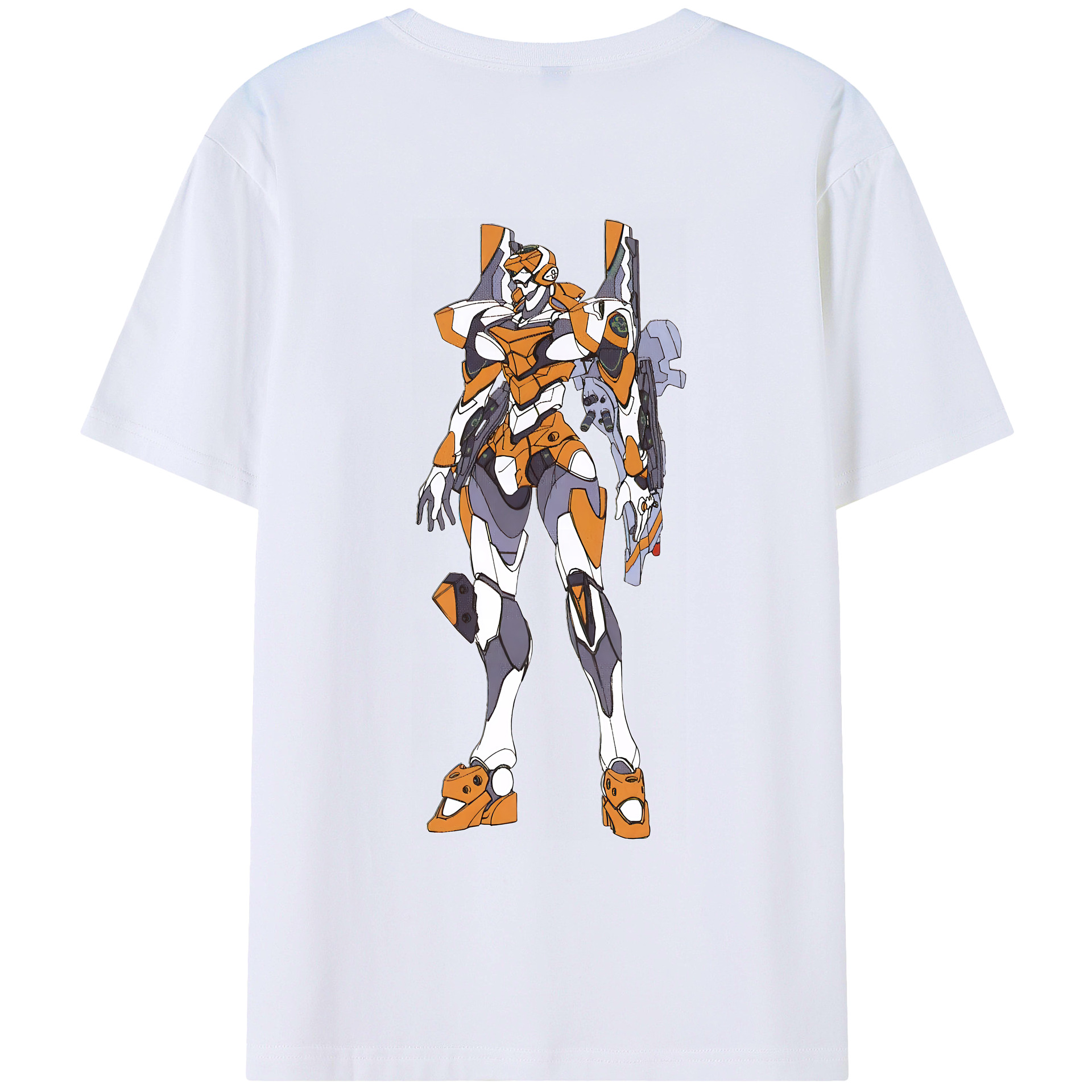 （画像用） EVA 新世紀エヴァンゲリオン 綿100％ メンズ半袖Tシャツ（バックプリント） 通気性
