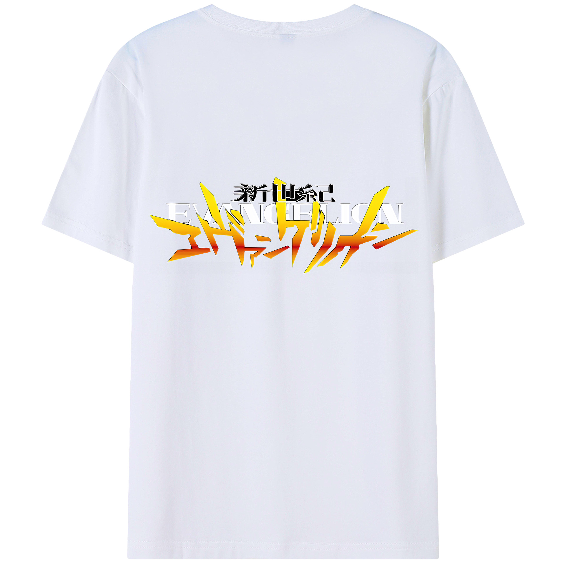 （画像用） EVA 新世紀エヴァンゲリオン 綿100％ メンズ半袖Tシャツ（バックプリント） 通気性