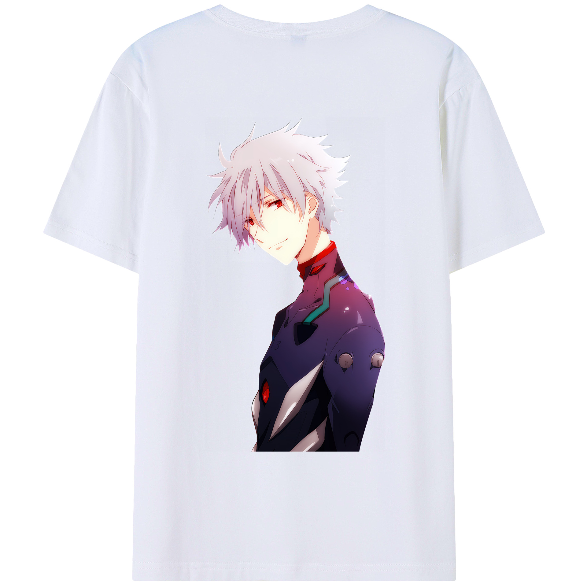 （画像用） EVA 新世紀エヴァンゲリオン 綿100％ メンズ半袖Tシャツ（バックプリント） 通気性