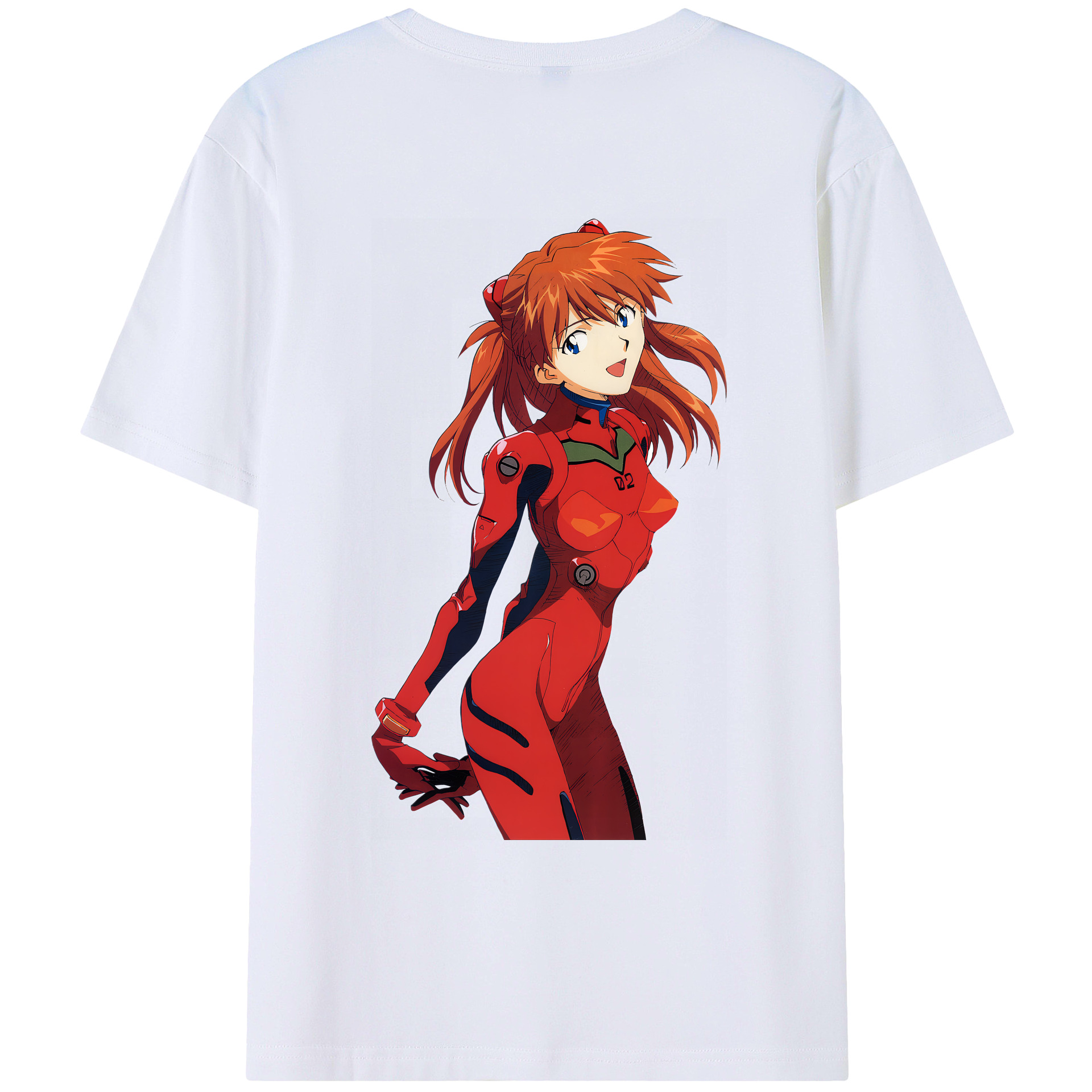 （画像用） EVA 新世紀エヴァンゲリオン 綿100％ メンズ半袖Tシャツ（バックプリント） 通気性