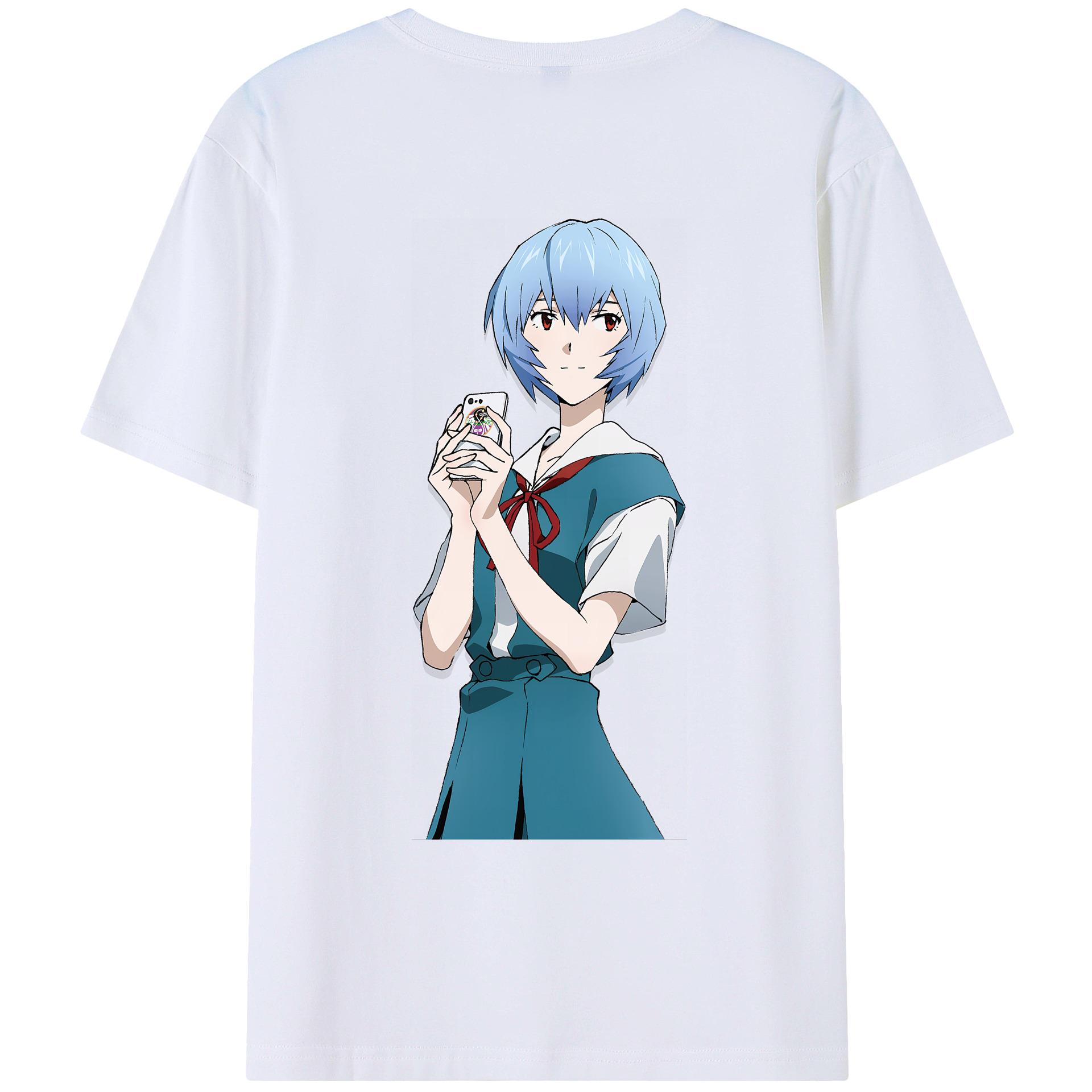 （画像用） EVA 新世紀エヴァンゲリオン 綿100％ メンズ半袖Tシャツ（バックプリント） 通気性