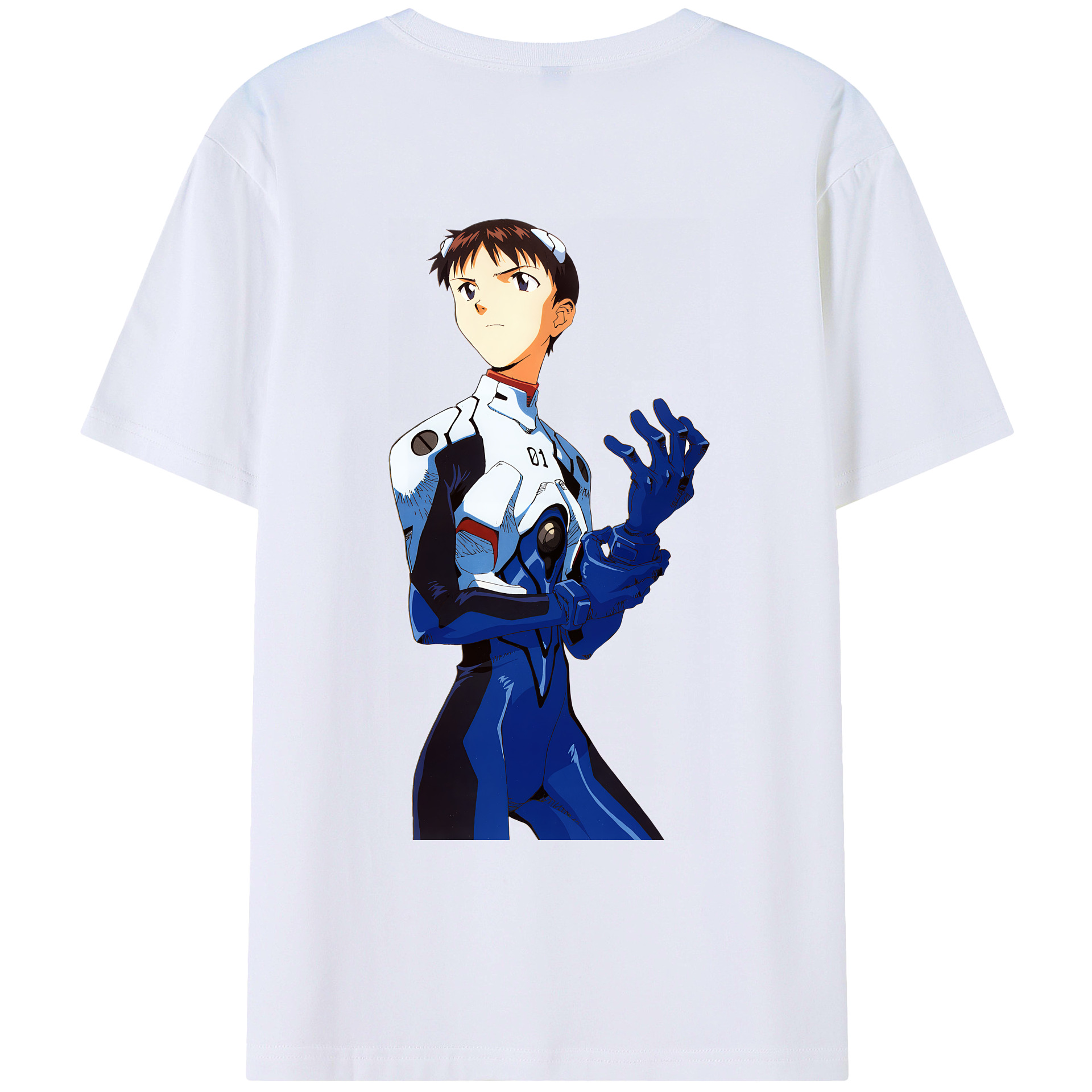 （画像用） EVA 新世紀エヴァンゲリオン 綿100％ メンズ半袖Tシャツ（バックプリント） 通気性