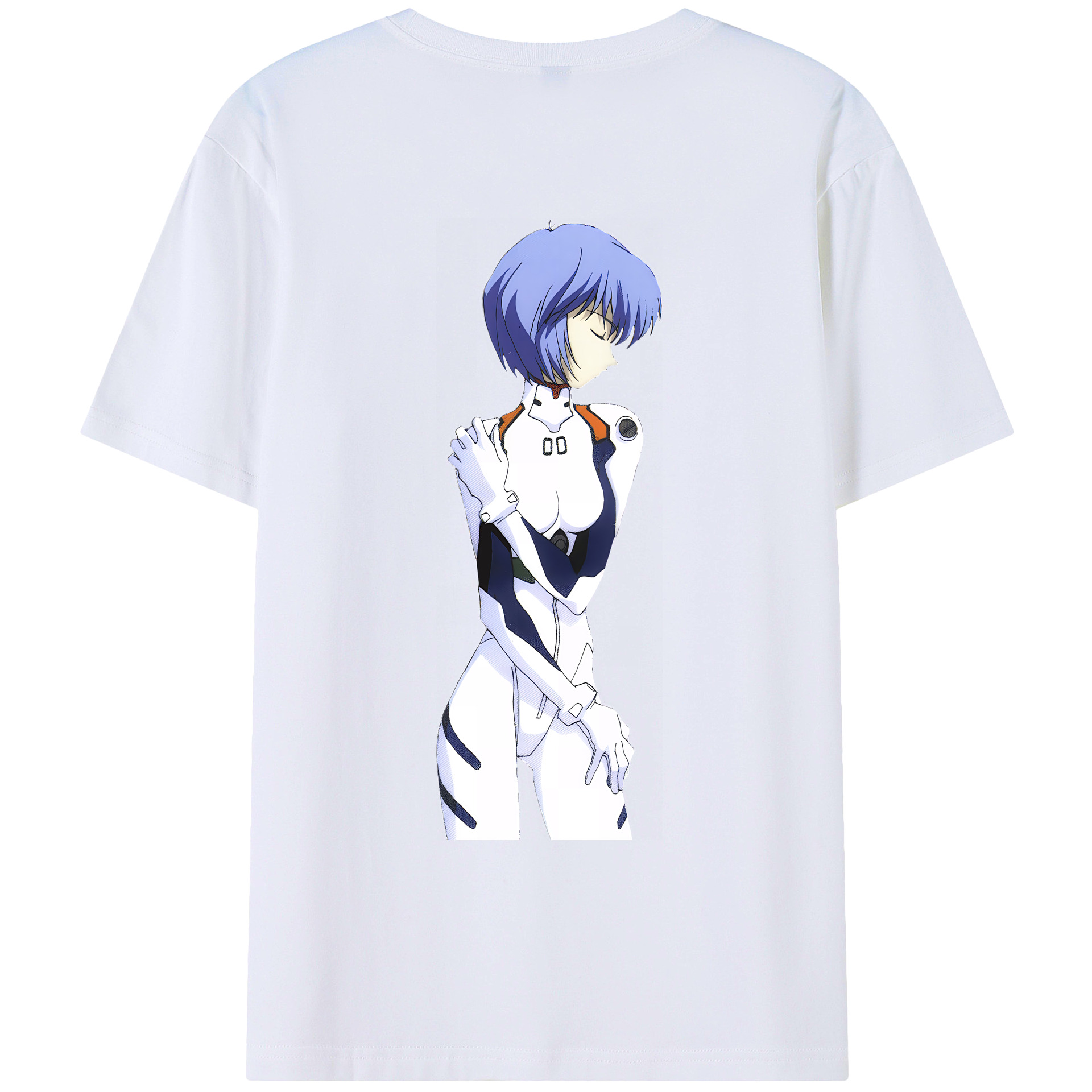 （画像用） EVA 新世紀エヴァンゲリオン 綿100％ メンズ半袖Tシャツ（バックプリント） 通気性