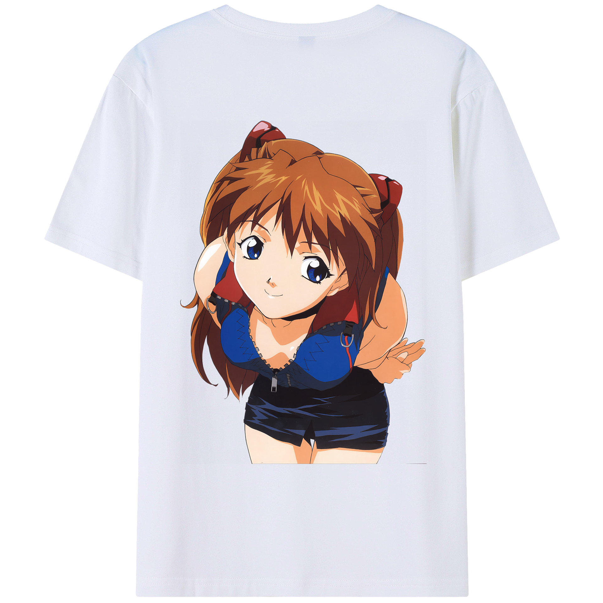 （画像用） EVA 新世紀エヴァンゲリオン 綿100％ メンズ半袖Tシャツ（バックプリント） 通気性
