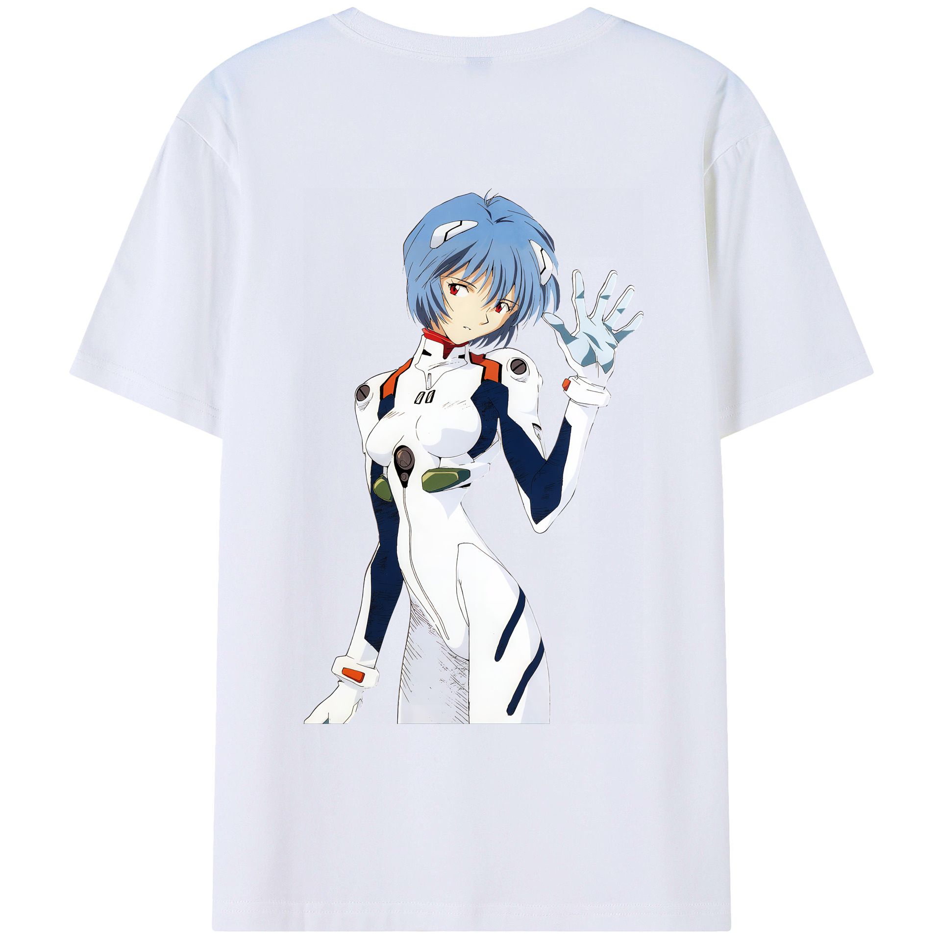 （画像用） EVA 新世紀エヴァンゲリオン 綿100％ メンズ半袖Tシャツ（バックプリント） 通気性