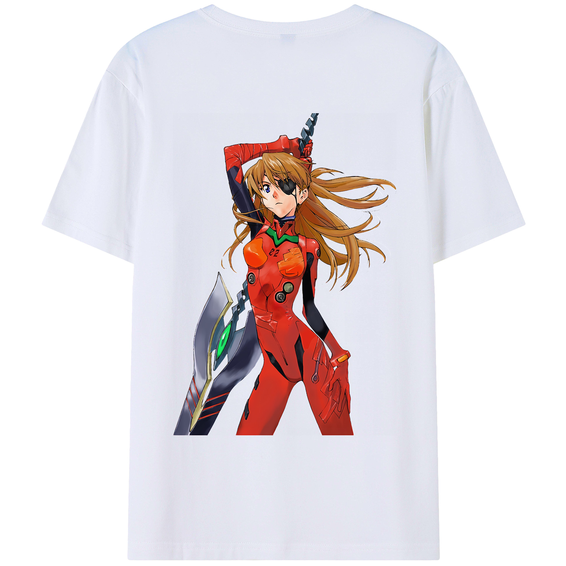 （画像用） EVA 新世紀エヴァンゲリオン 綿100％ メンズ半袖Tシャツ（バックプリント） 通気性