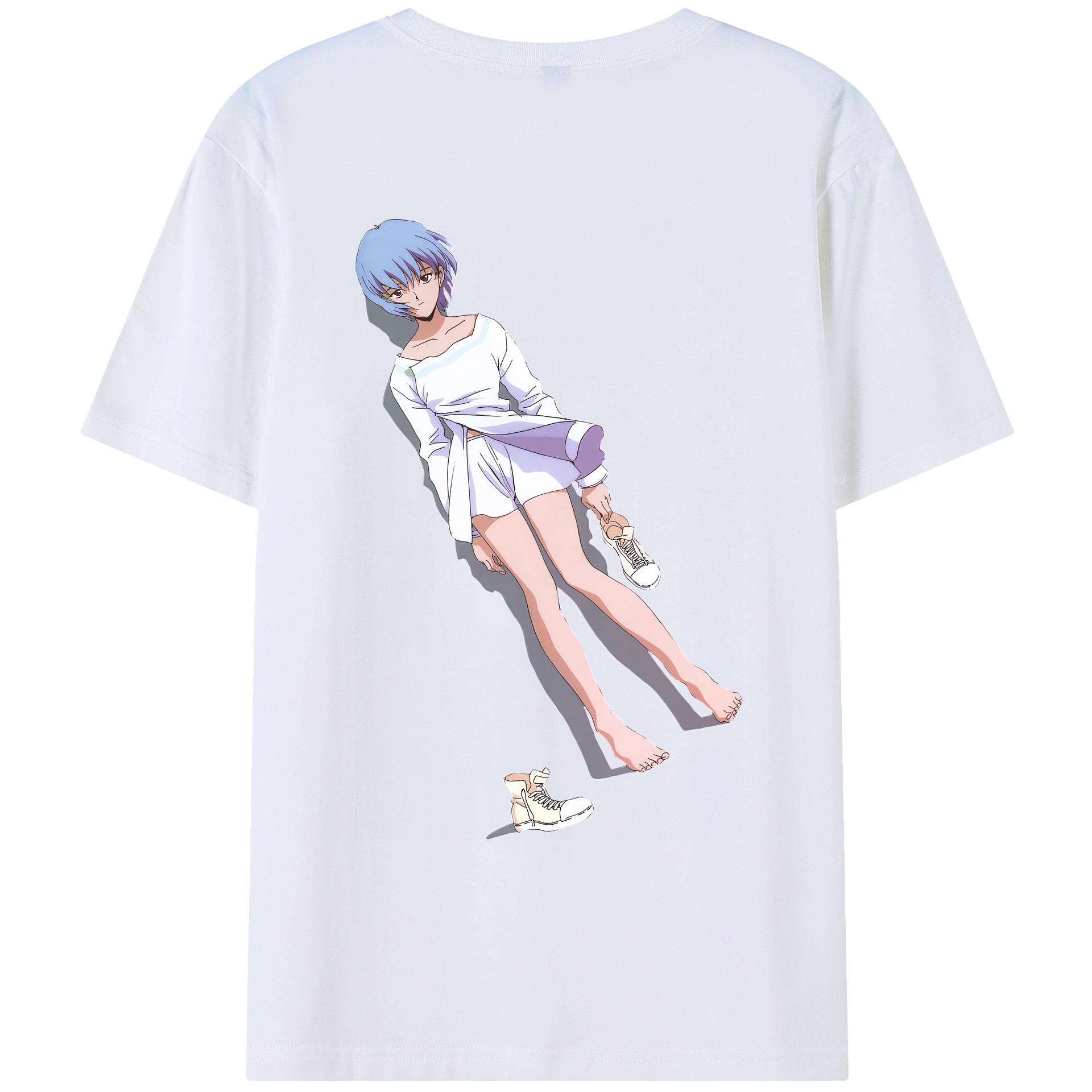 （画像用） EVA 新世紀エヴァンゲリオン 綿100％ メンズ半袖Tシャツ（バックプリント） 通気性