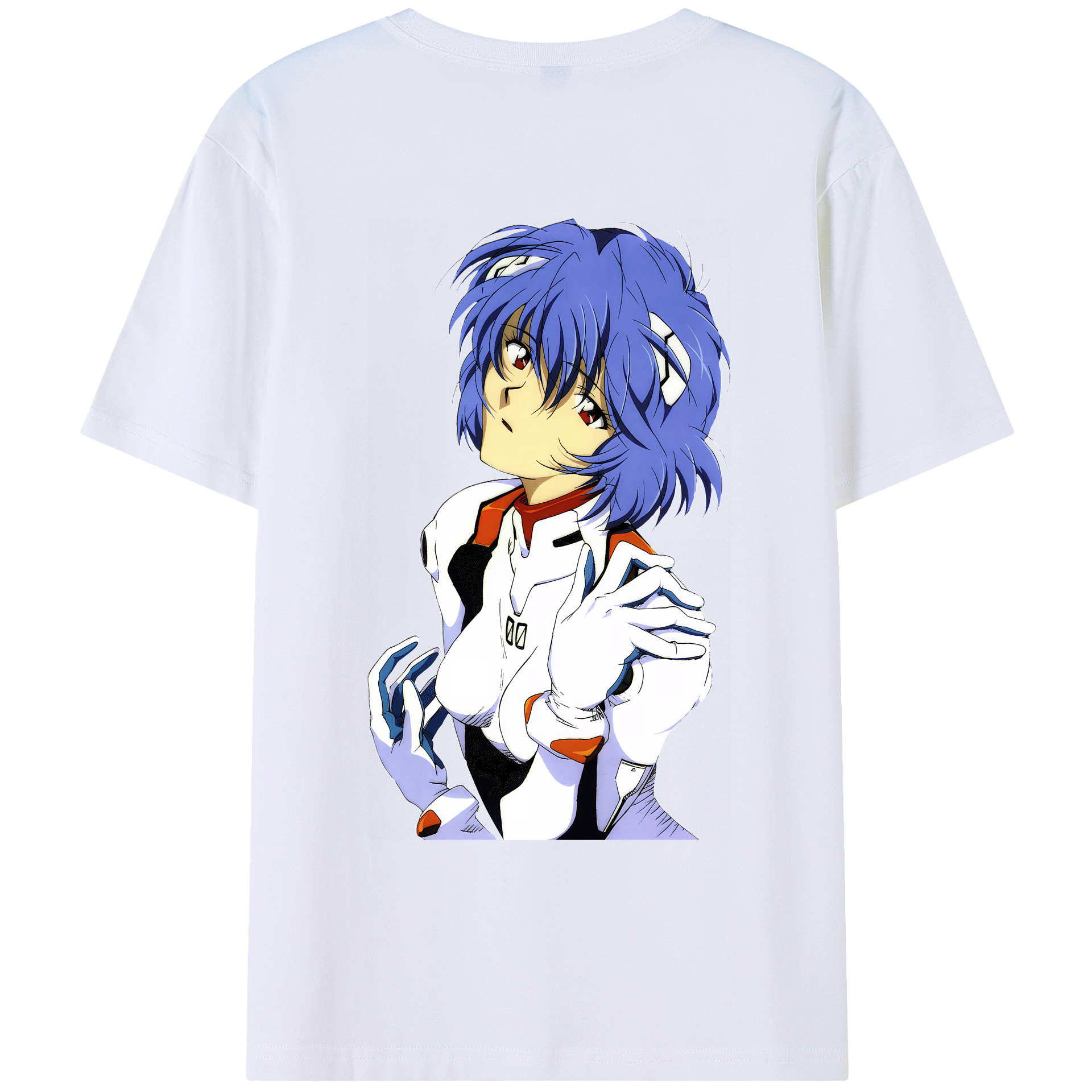 （画像用） EVA 新世紀エヴァンゲリオン 綿100％ メンズ半袖Tシャツ（バックプリント） 通気性