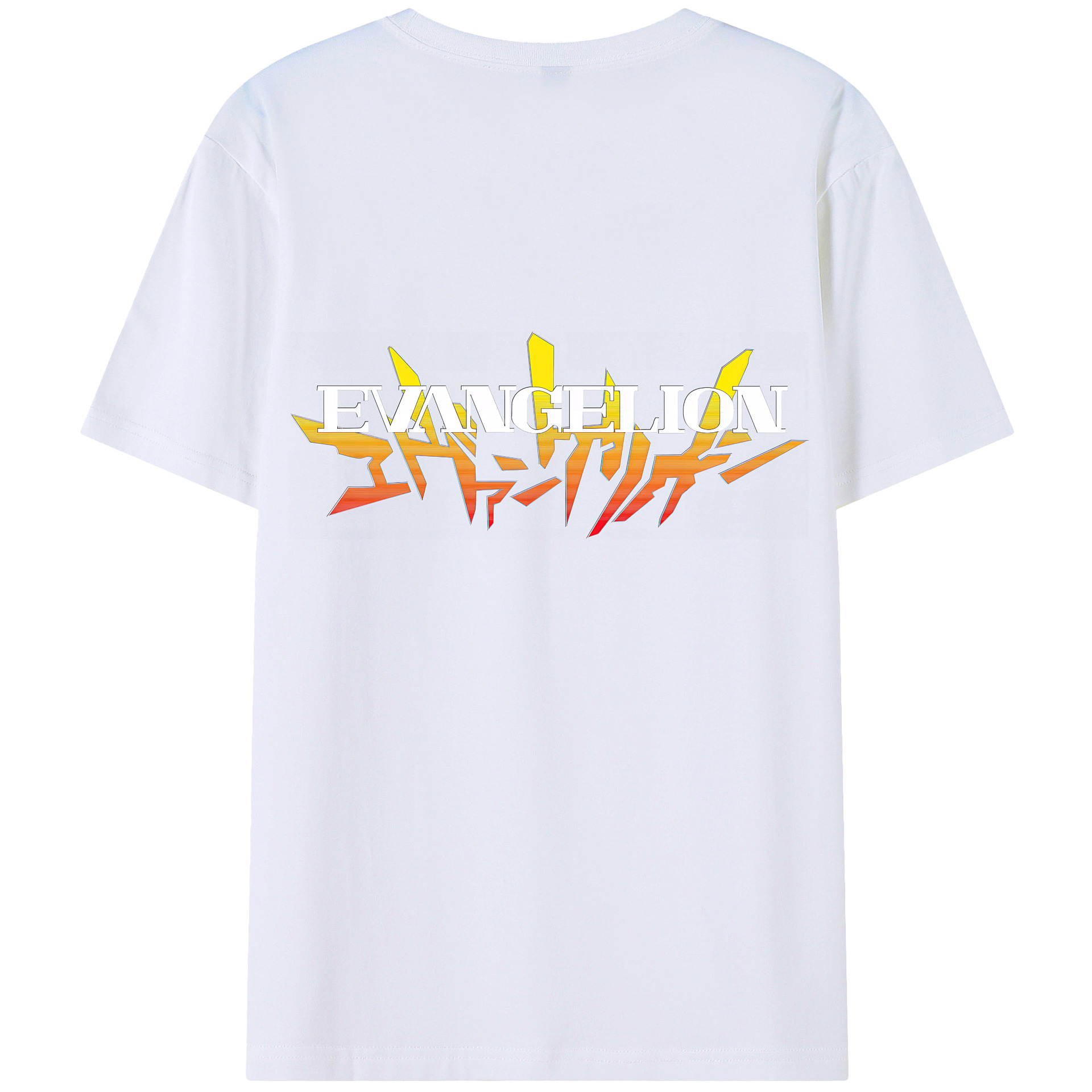 （画像用） EVA 新世紀エヴァンゲリオン 綿100％ メンズ半袖Tシャツ（バックプリント） 通気性