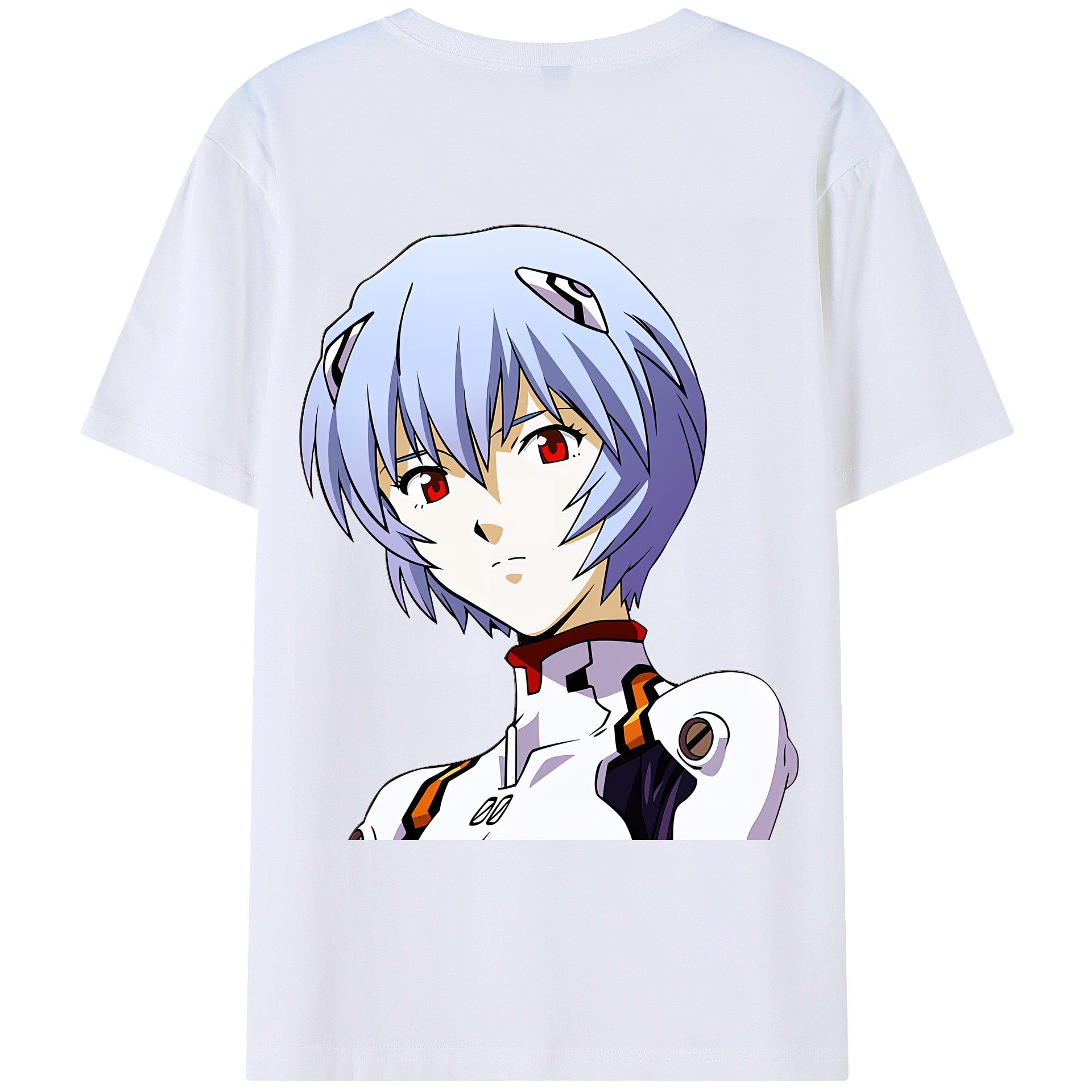 （画像用） EVA 新世紀エヴァンゲリオン 綿100％ メンズ半袖Tシャツ（バックプリント） 通気性