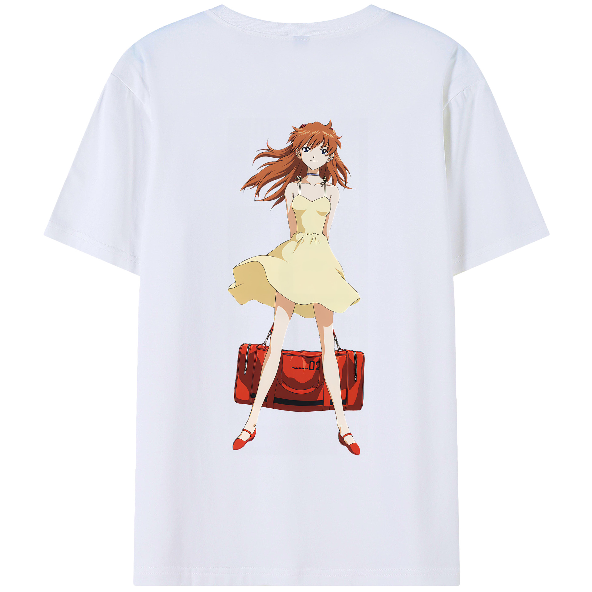 （画像用） EVA 新世紀エヴァンゲリオン 綿100％ メンズ半袖Tシャツ（バックプリント） 通気性