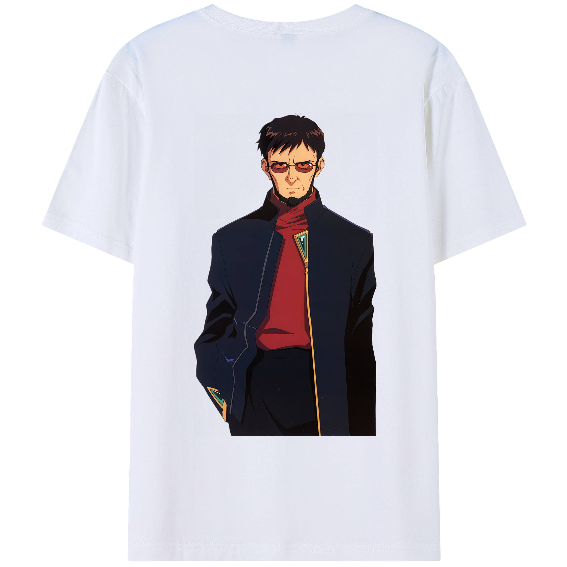 （画像用） EVA 新世紀エヴァンゲリオン 綿100％ メンズ半袖Tシャツ（バックプリント） 通気性
