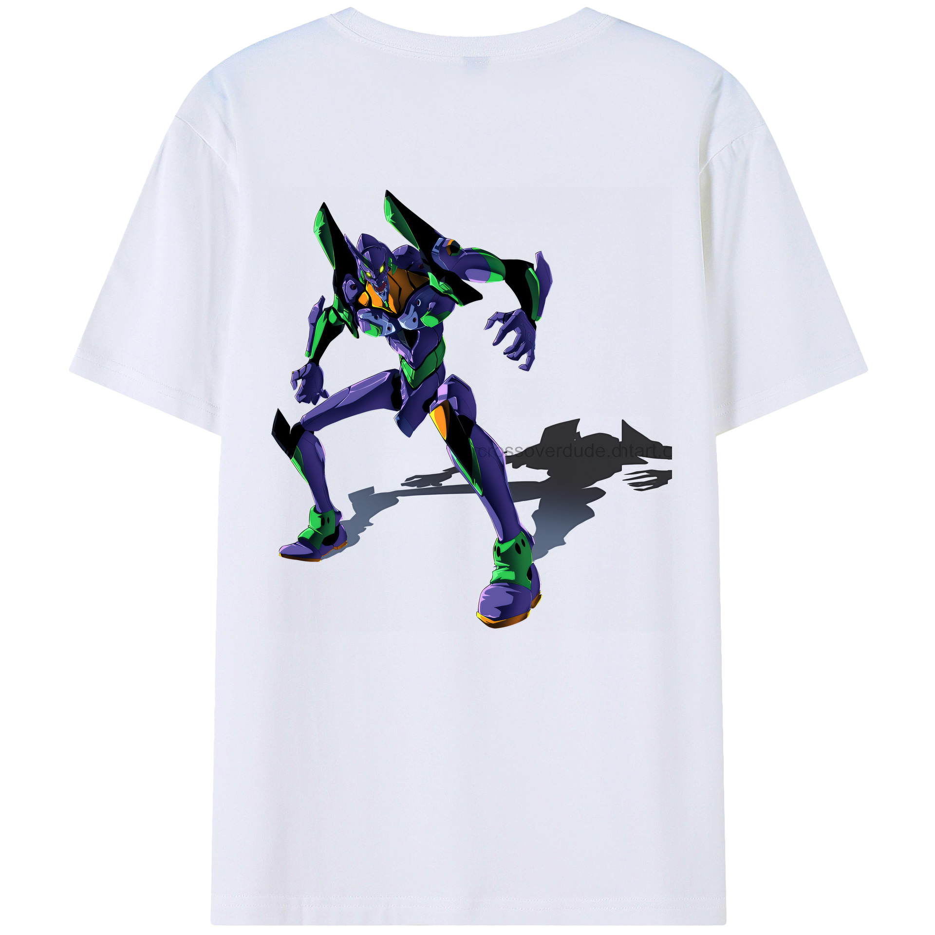 （画像用） EVA 新世紀エヴァンゲリオン 綿100％ メンズ半袖Tシャツ（バックプリント） 通気性