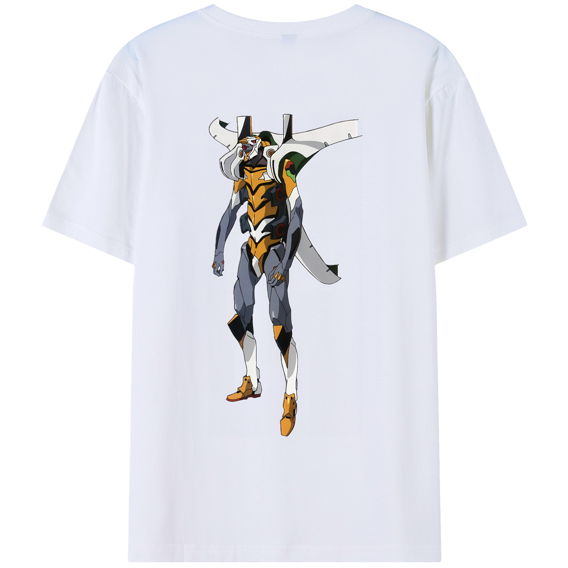 （画像用） EVA 新世紀エヴァンゲリオン 綿100％ メンズ半袖Tシャツ（バックプリント） 通気性