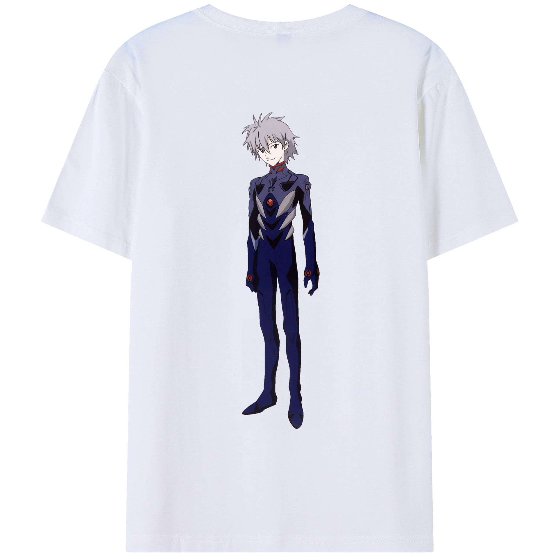 （画像用） EVA 新世紀エヴァンゲリオン 綿100％ メンズ半袖Tシャツ（バックプリント） 通気性