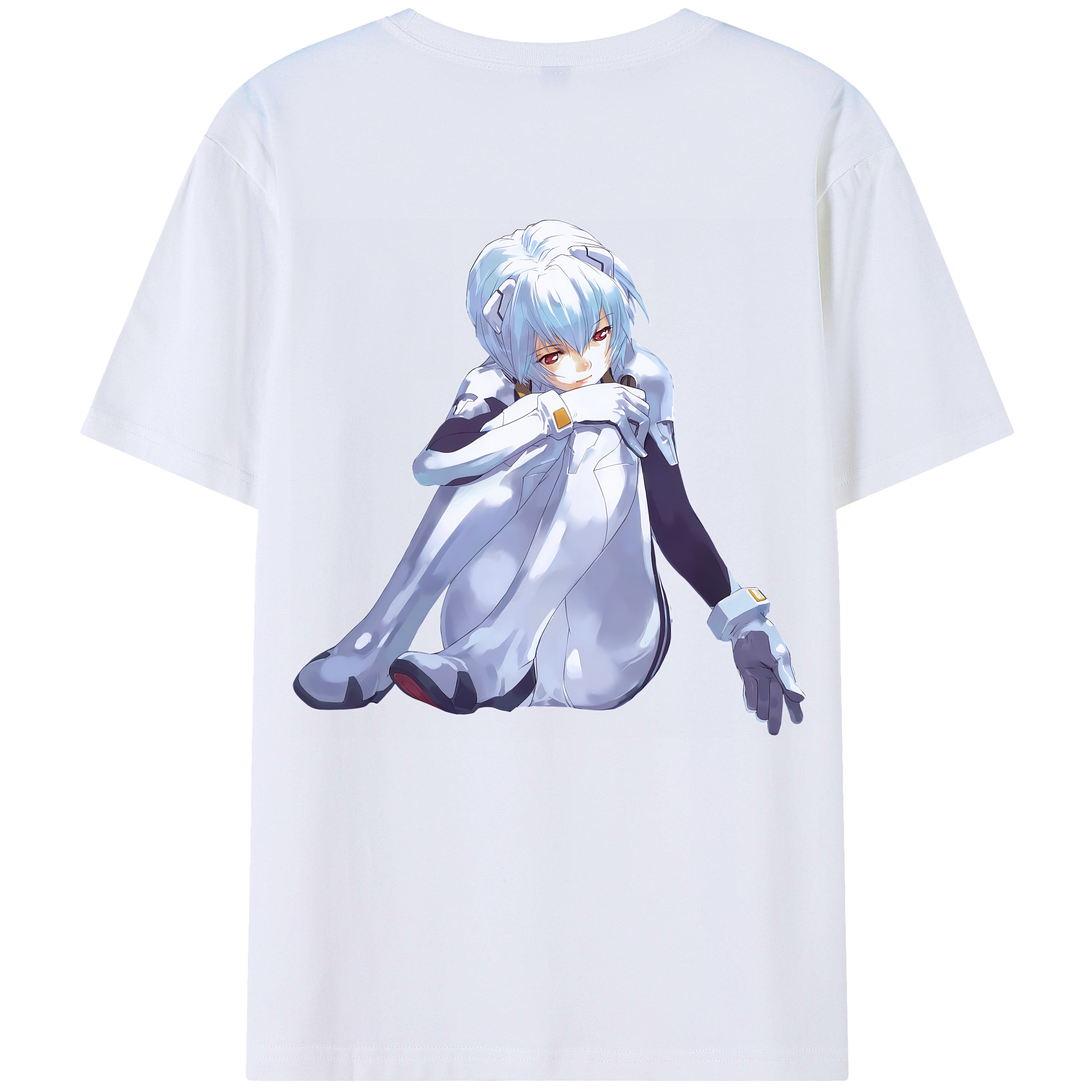 （画像用） EVA 新世紀エヴァンゲリオン 綿100％ メンズ半袖Tシャツ（バックプリント） 通気性