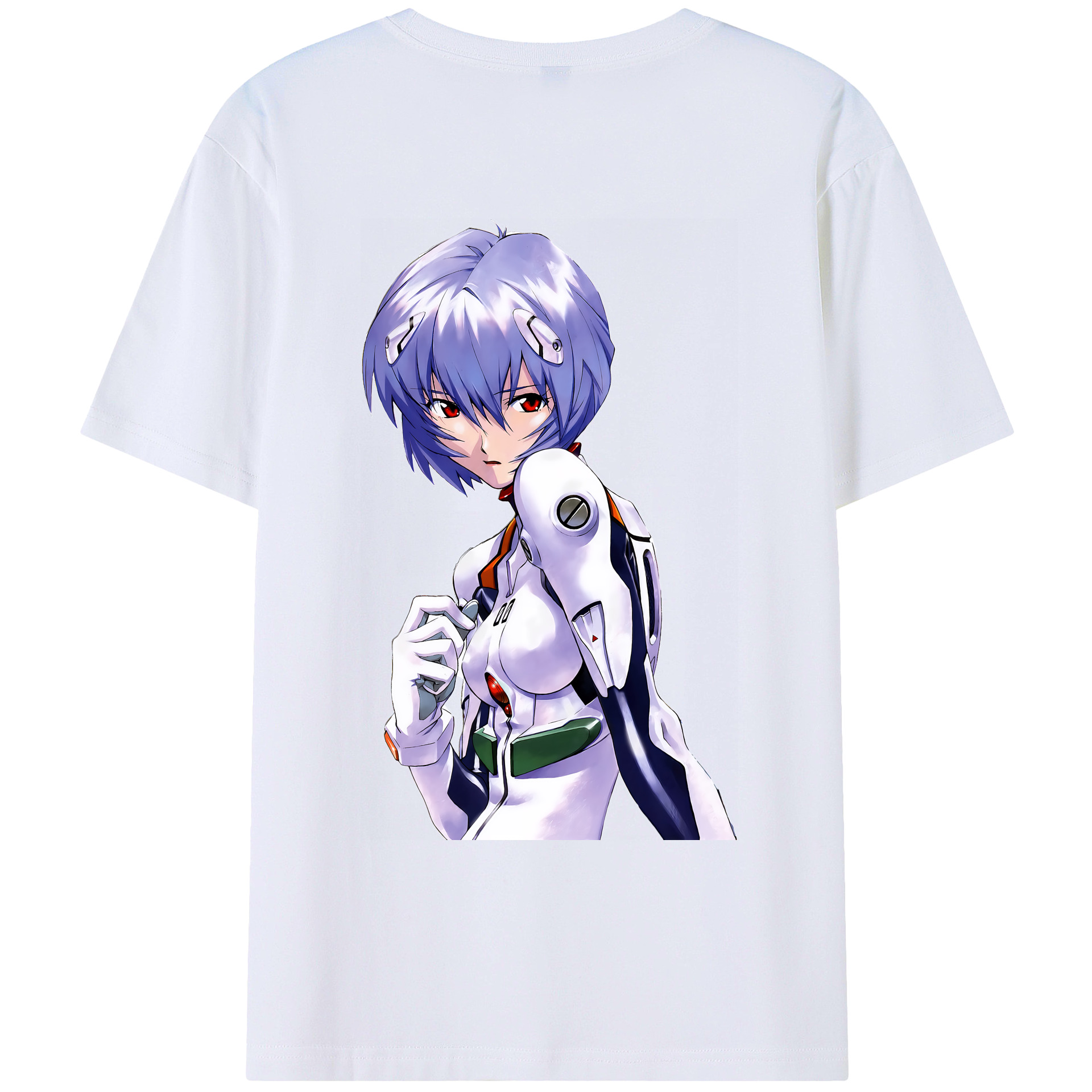 （画像用） EVA 新世紀エヴァンゲリオン 綿100％ メンズ半袖Tシャツ（バックプリント） 通気性