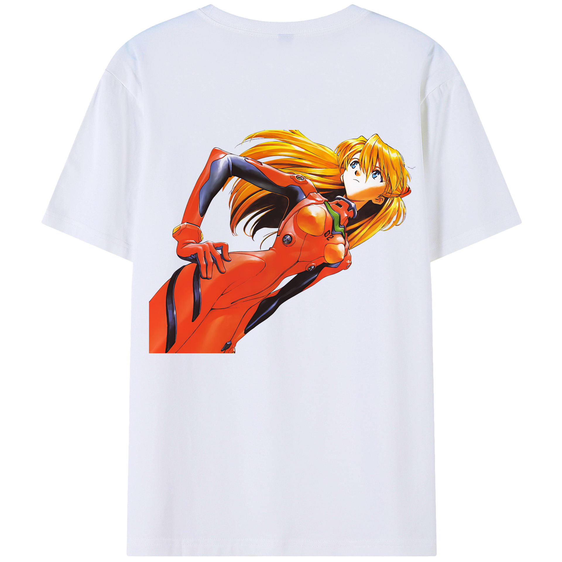 （画像用） EVA 新世紀エヴァンゲリオン 綿100％ メンズ半袖Tシャツ（バックプリント） 通気性