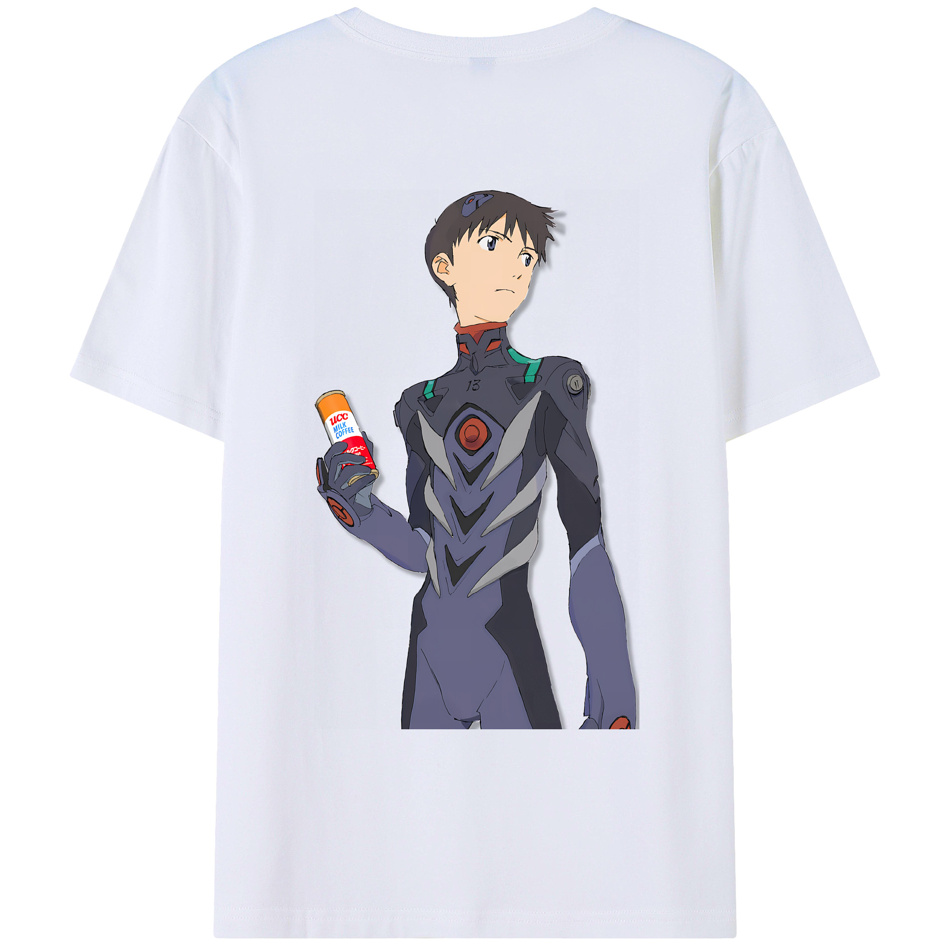 （画像用） EVA 新世紀エヴァンゲリオン 綿100％ メンズ半袖Tシャツ（バックプリント） 通気性