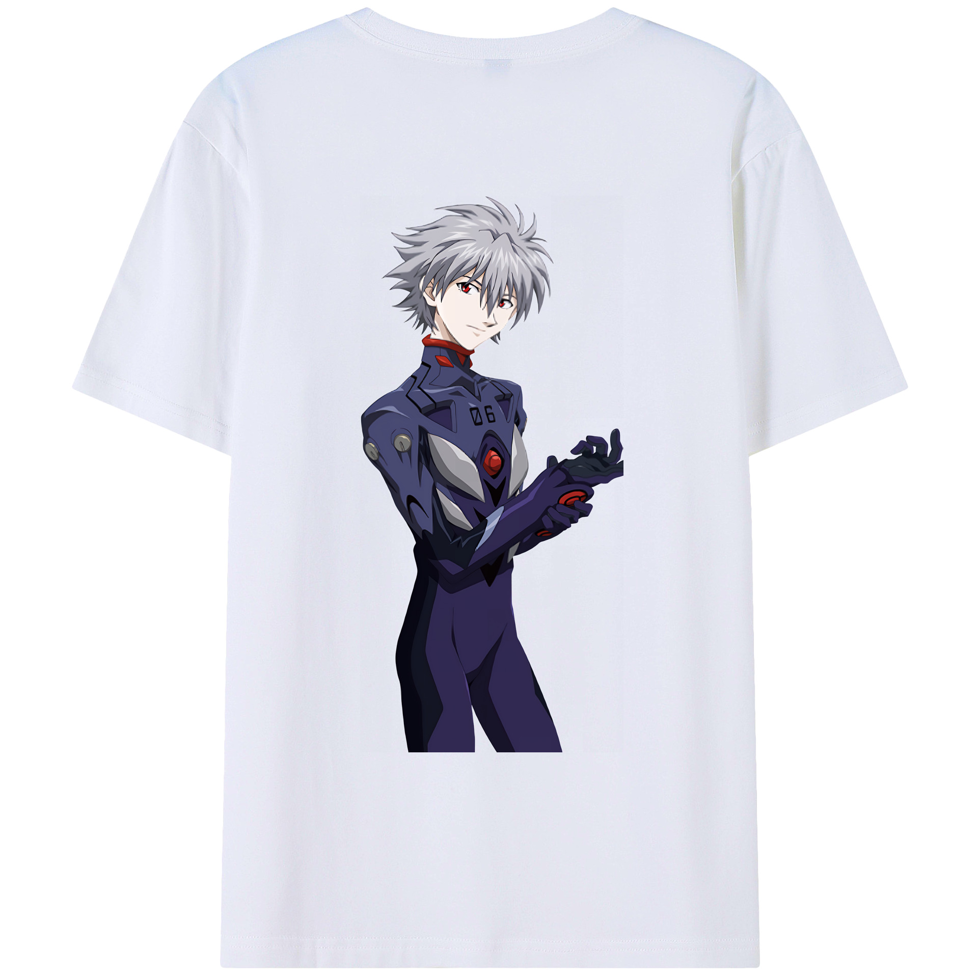 （画像用） EVA 新世紀エヴァンゲリオン 綿100％ メンズ半袖Tシャツ（バックプリント） 通気性