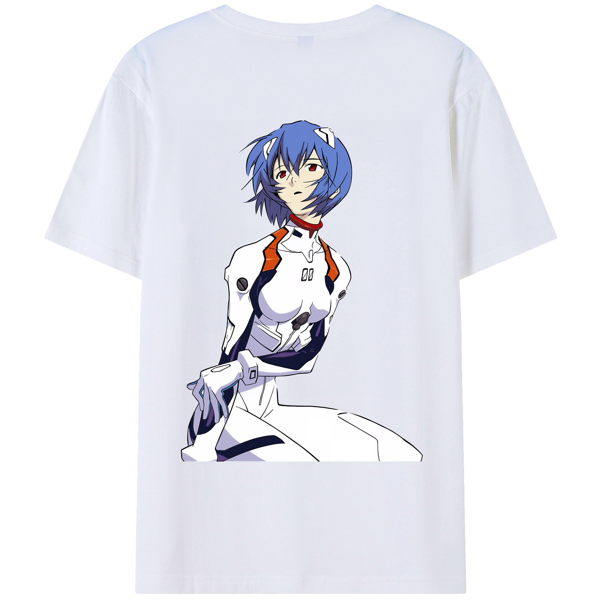 （画像用） EVA 新世紀エヴァンゲリオン 綿100％ メンズ半袖Tシャツ（バックプリント） 通気性