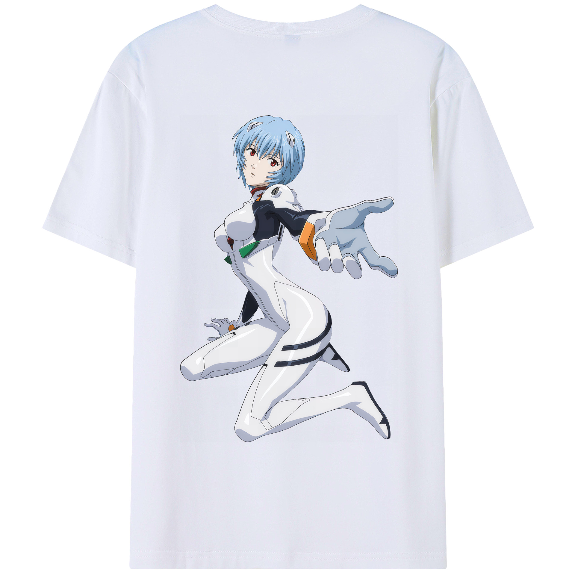 （画像用） EVA 新世紀エヴァンゲリオン 綿100％ メンズ半袖Tシャツ（バックプリント） 通気性