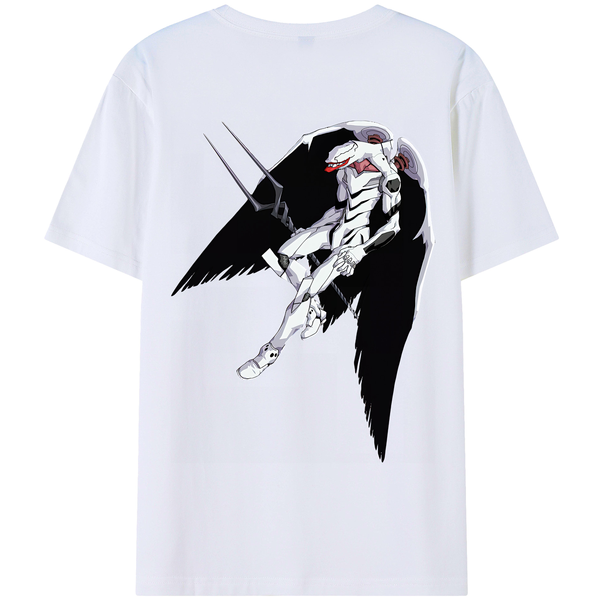 （画像用） EVA 新世紀エヴァンゲリオン 綿100％ メンズ半袖Tシャツ（バックプリント） 通気性