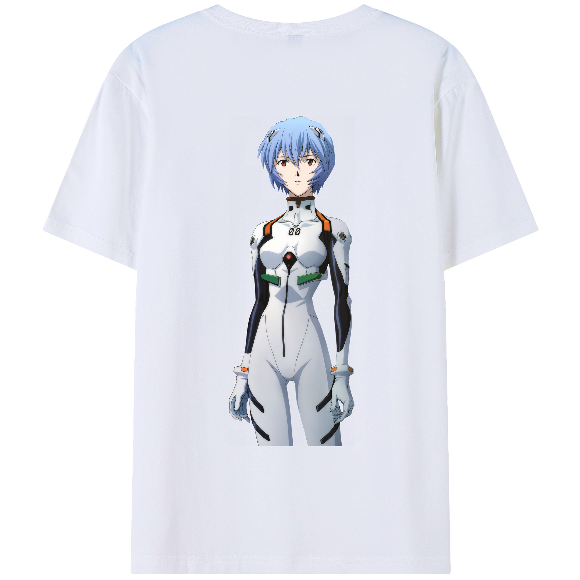 （画像用） EVA 新世紀エヴァンゲリオン 綿100％ メンズ半袖Tシャツ（バックプリント） 通気性