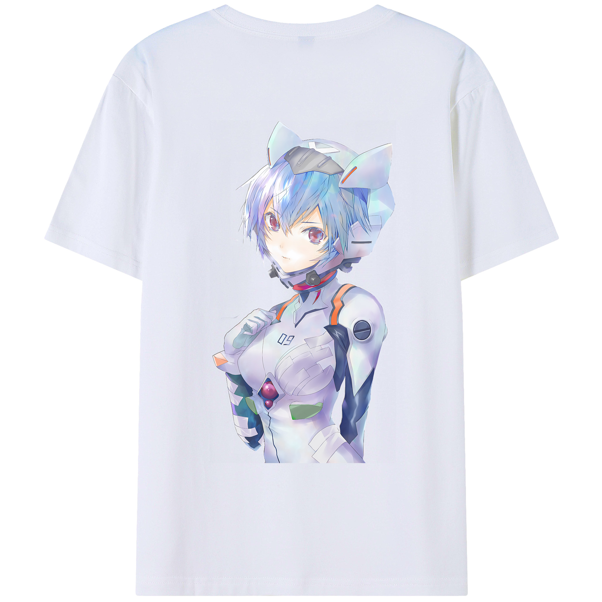 （画像用） EVA 新世紀エヴァンゲリオン 綿100％ メンズ半袖Tシャツ（バックプリント） 通気性