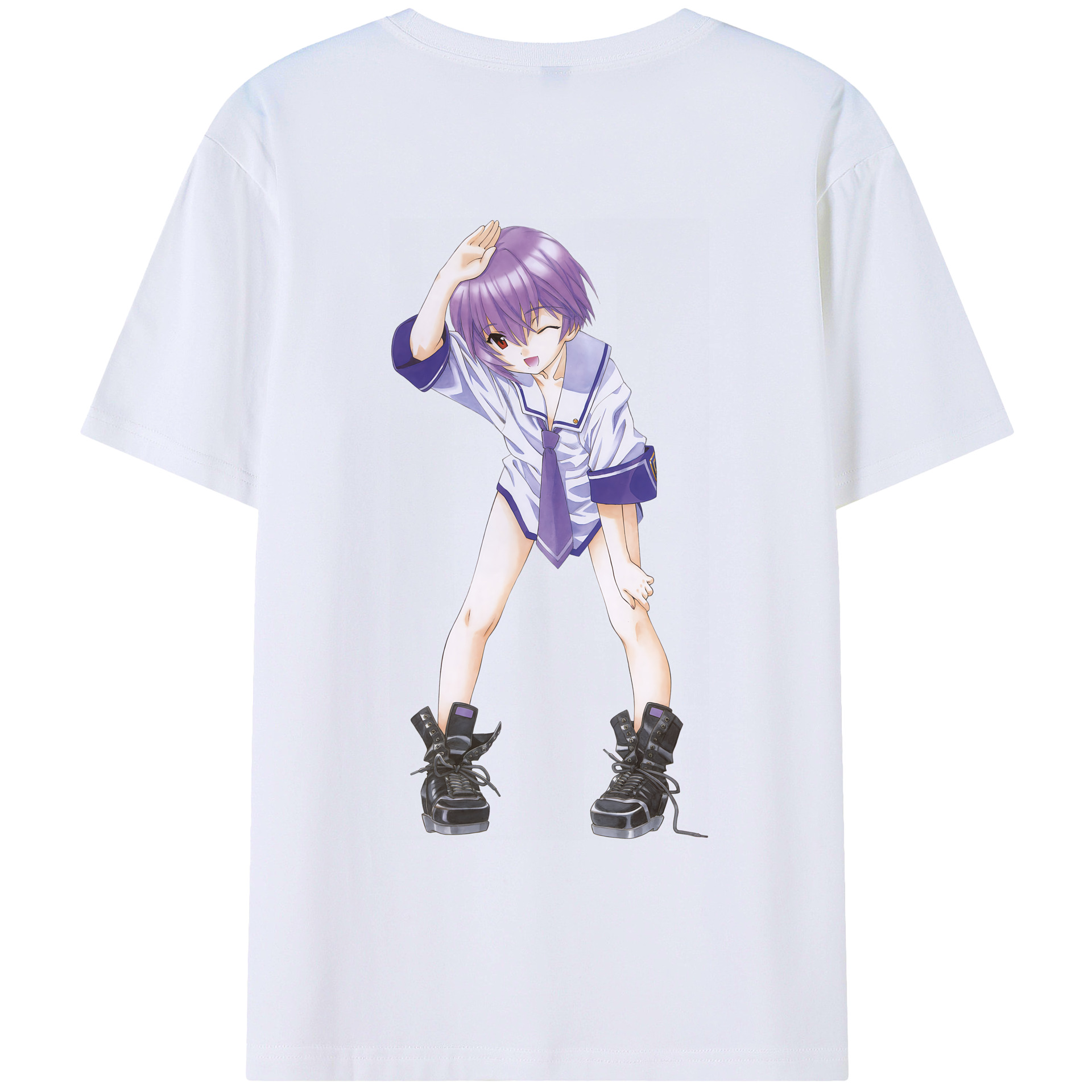 （画像用） EVA 新世紀エヴァンゲリオン 綿100％ メンズ半袖Tシャツ（バックプリント） 通気性