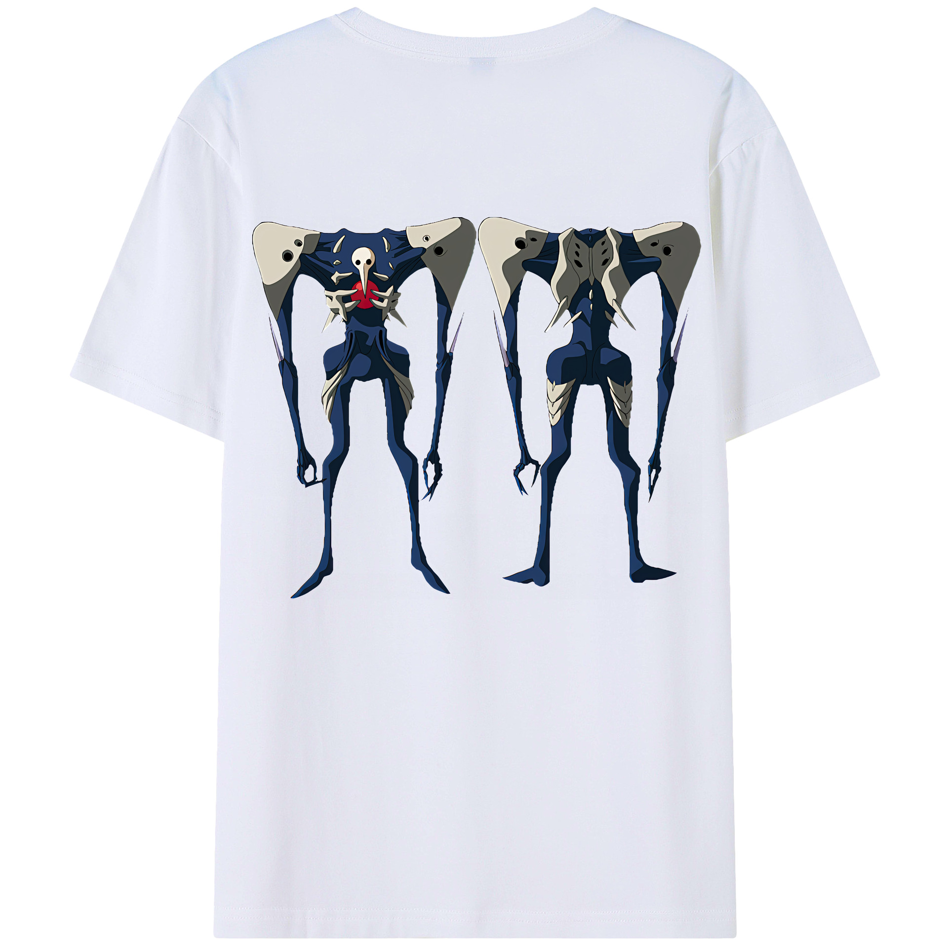 （画像用） EVA 新世紀エヴァンゲリオン 綿100％ メンズ半袖Tシャツ（バックプリント） 通気性