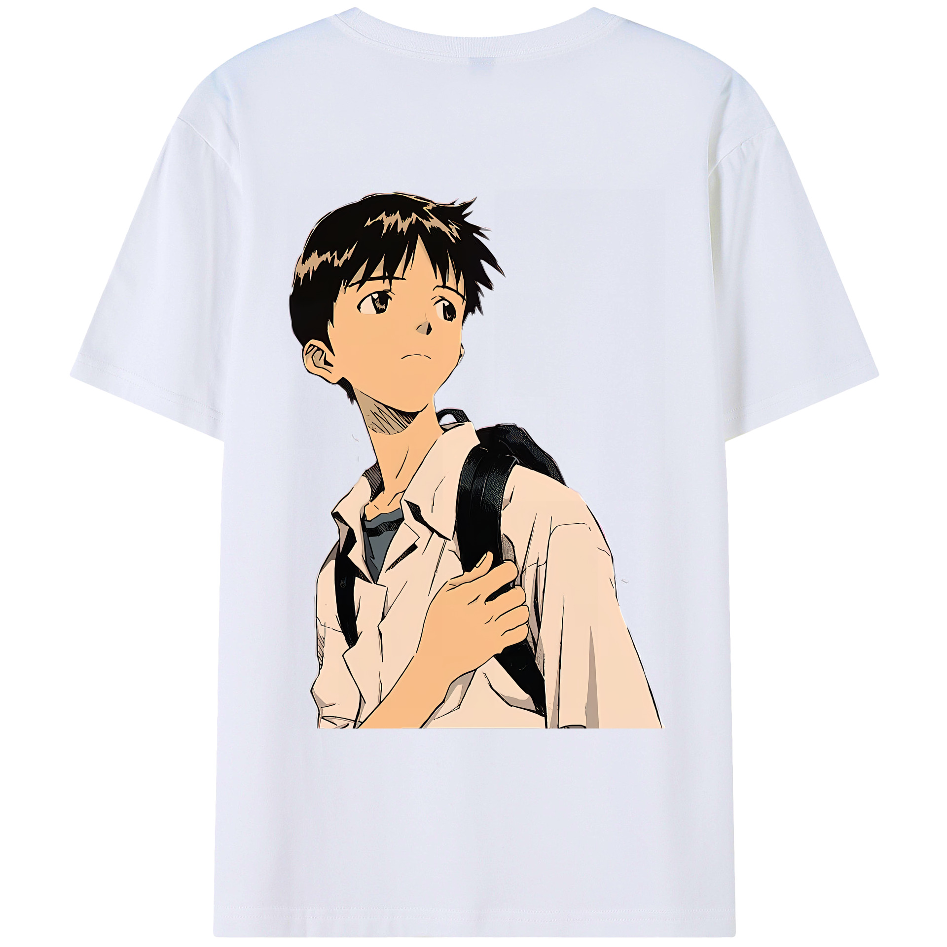 （画像用） EVA 新世紀エヴァンゲリオン 綿100％ メンズ半袖Tシャツ（バックプリント） 通気性