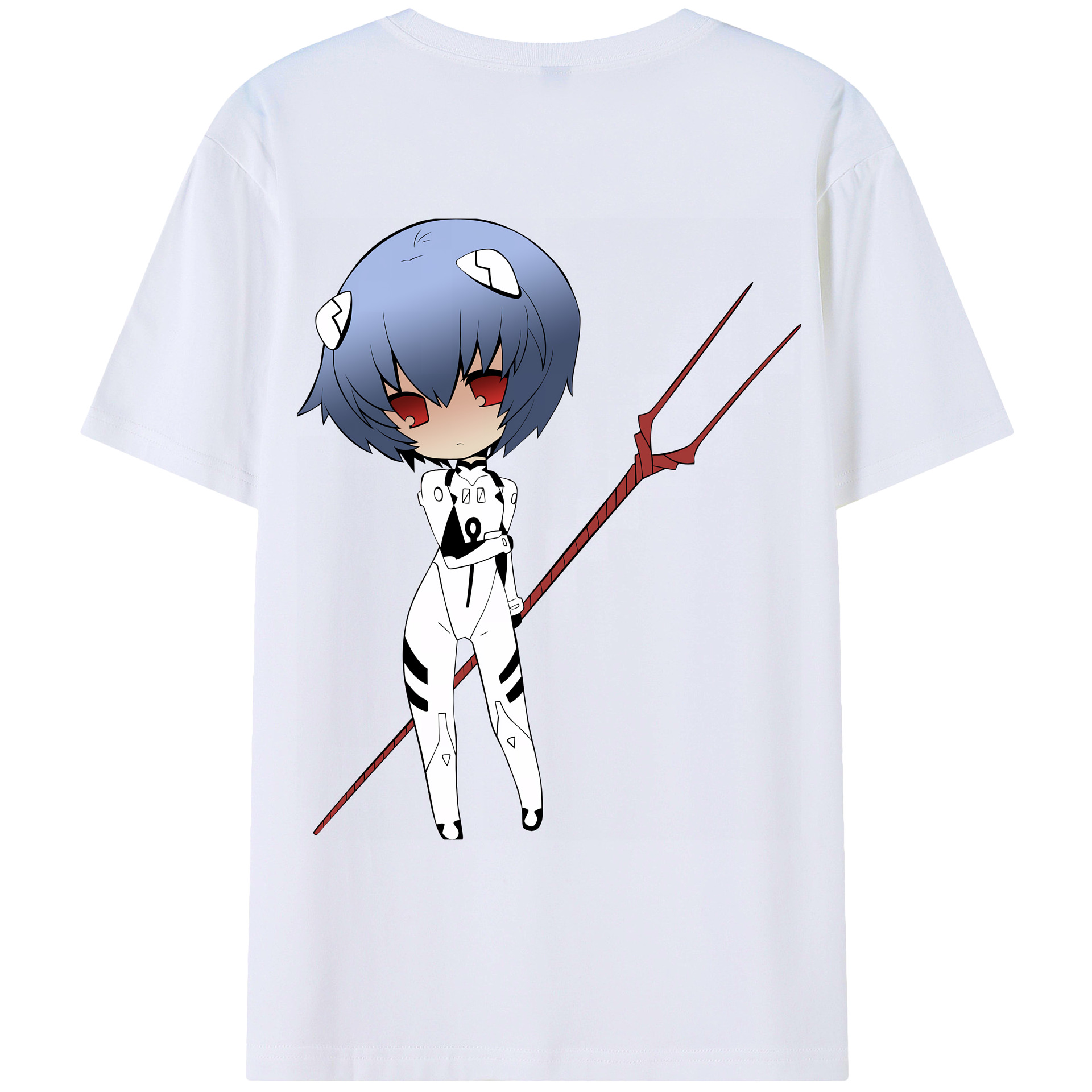 （画像用） EVA 新世紀エヴァンゲリオン 綿100％ メンズ半袖Tシャツ（バックプリント） 通気性