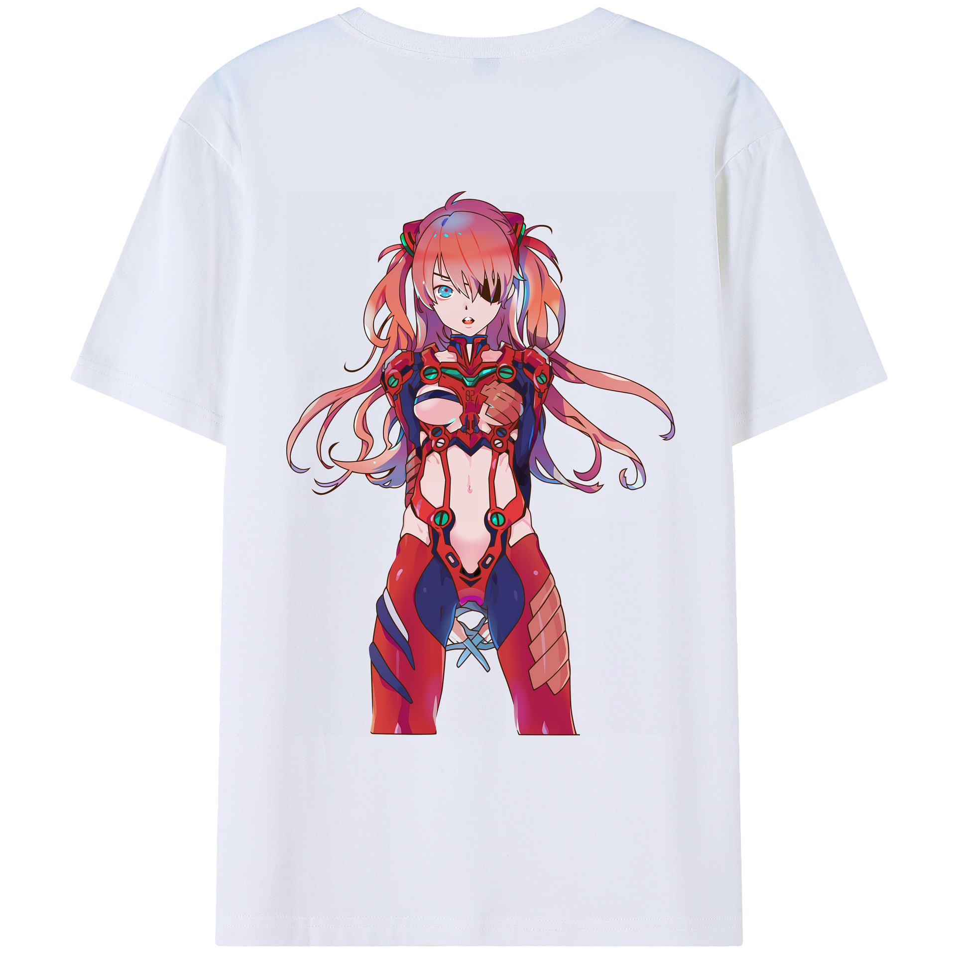 （画像用） EVA 新世紀エヴァンゲリオン 綿100％ メンズ半袖Tシャツ（バックプリント） 通気性