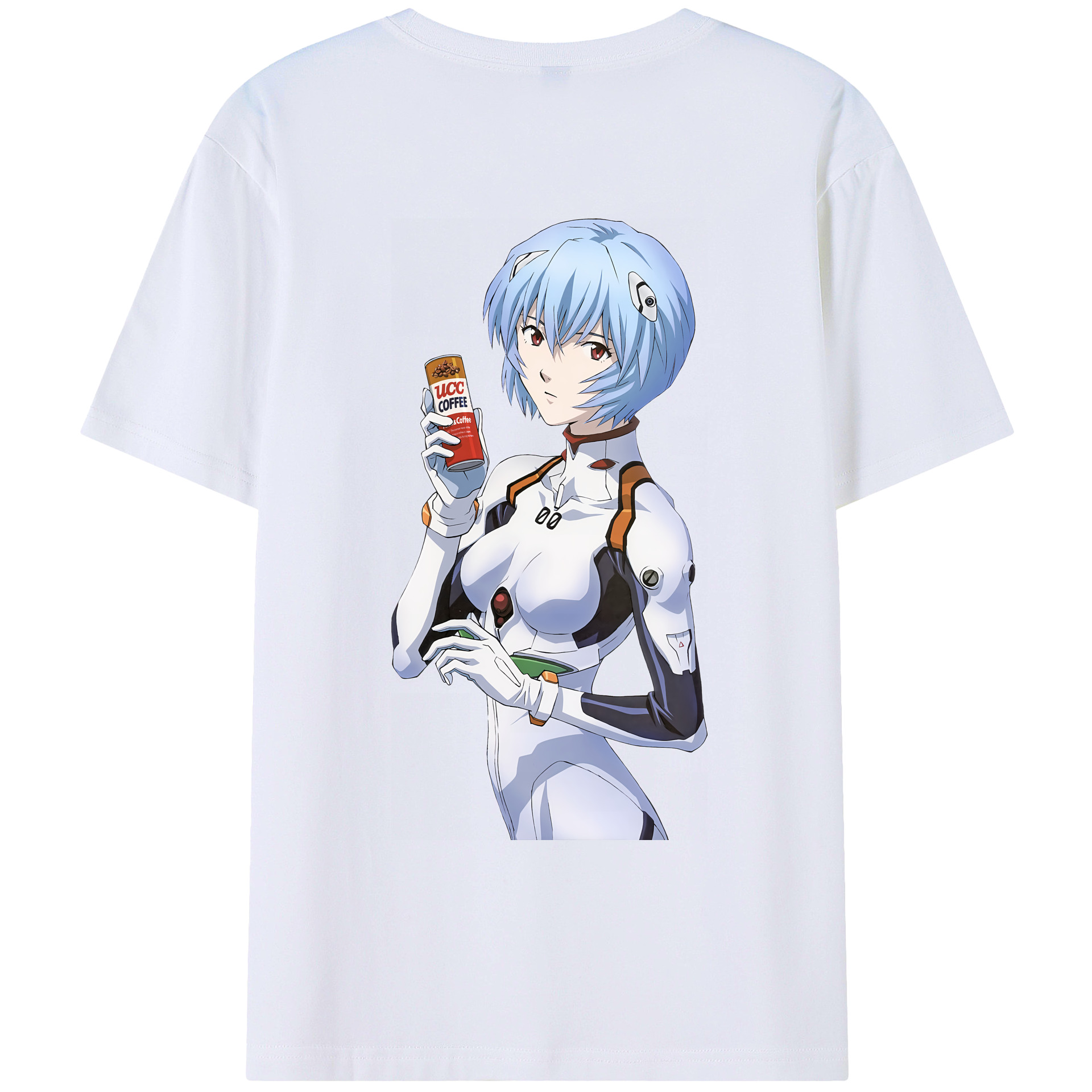 （画像用） EVA 新世紀エヴァンゲリオン 綿100％ メンズ半袖Tシャツ（バックプリント） 通気性