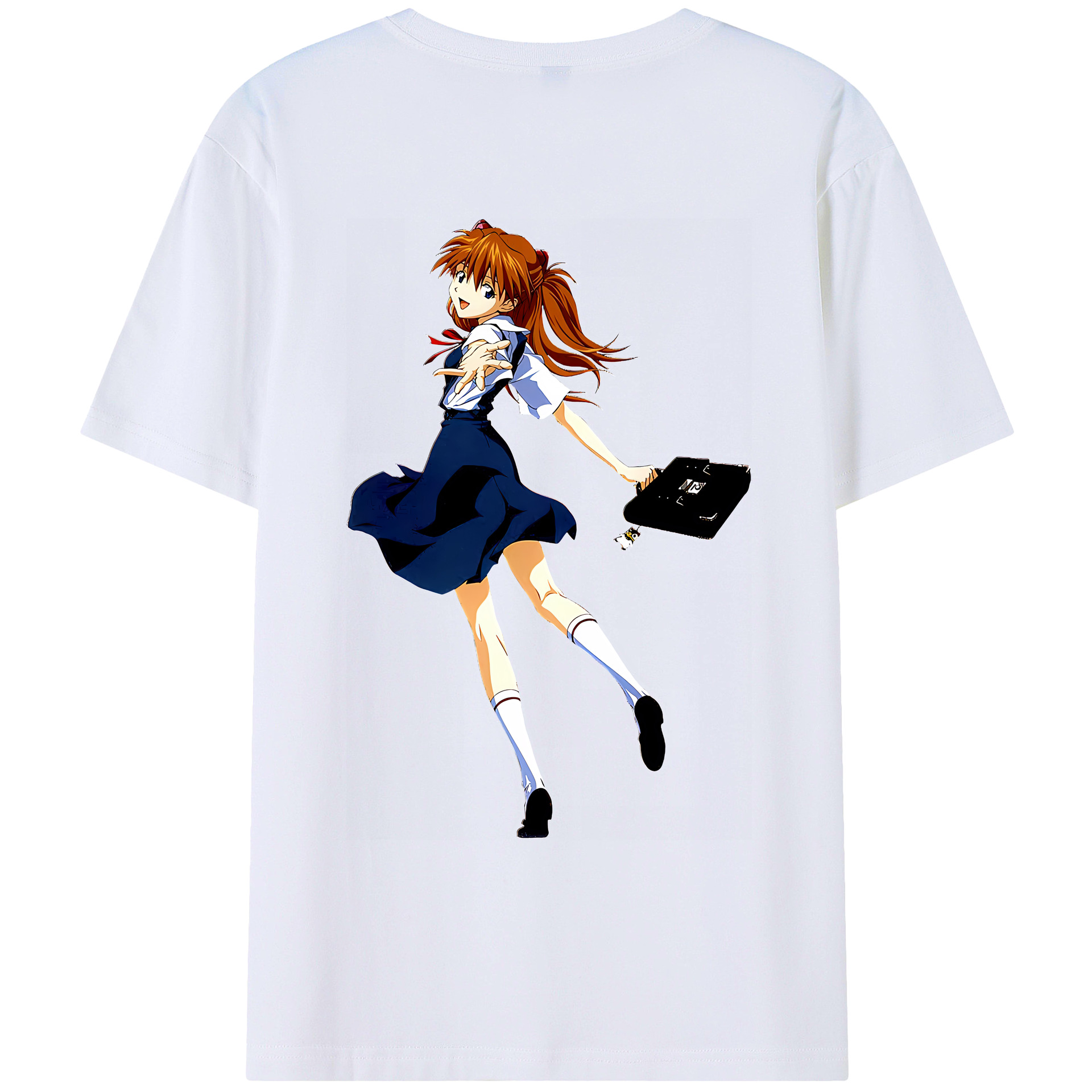 （画像用） EVA 新世紀エヴァンゲリオン 綿100％ メンズ半袖Tシャツ（バックプリント） 通気性
