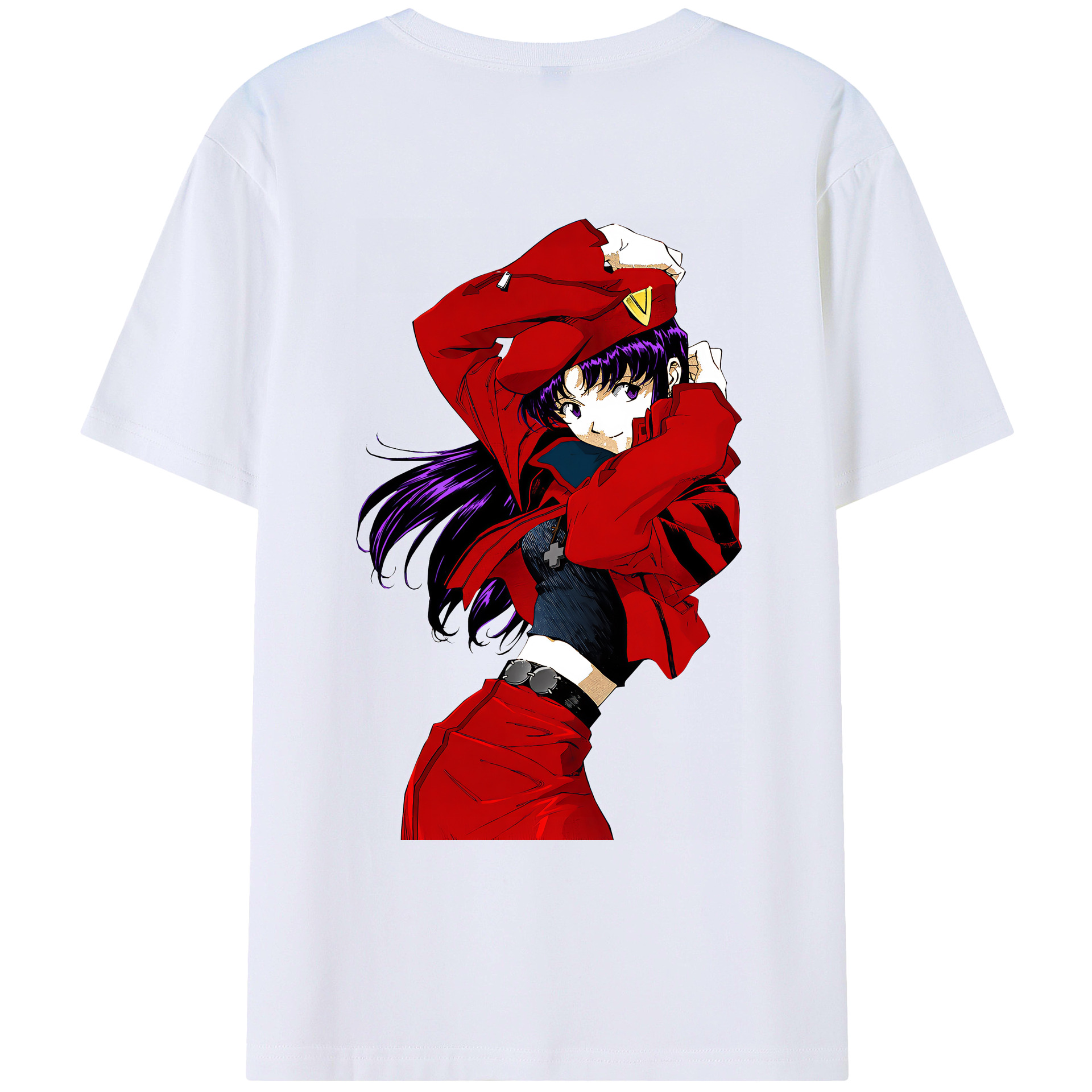 （画像用） EVA 新世紀エヴァンゲリオン 綿100％ メンズ半袖Tシャツ（バックプリント） 通気性